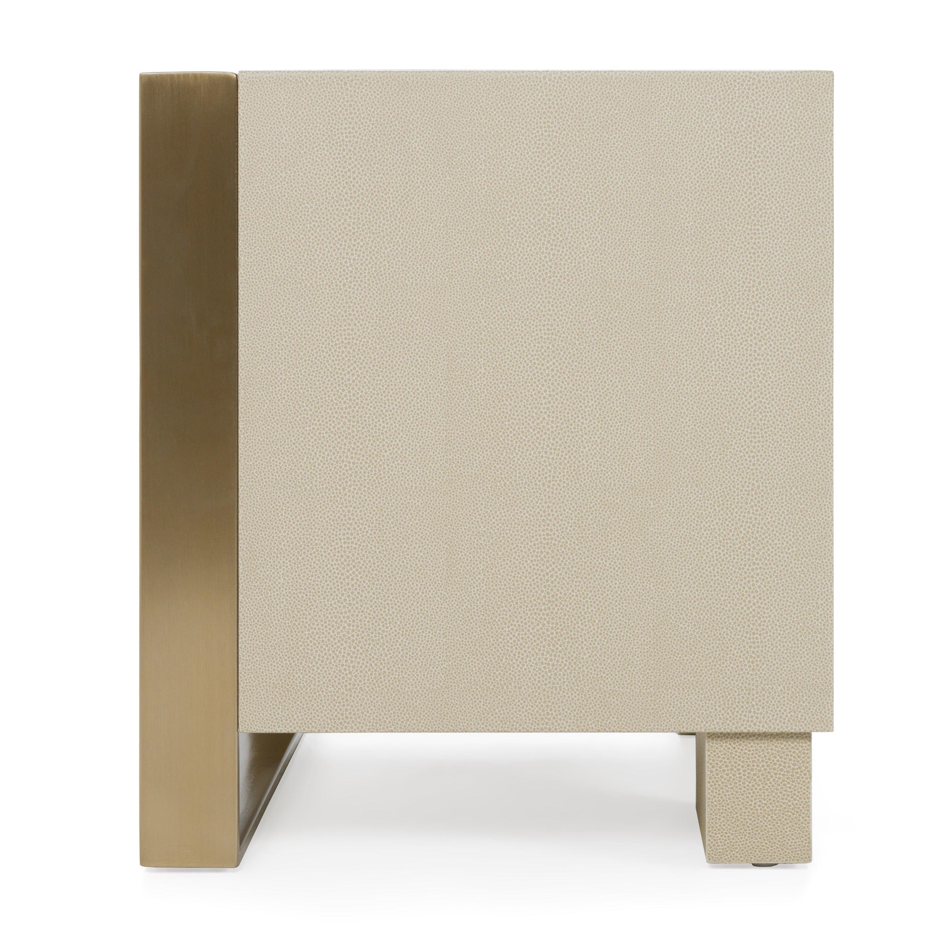 Cartier Modern Shagreen and Brushed Nightstand
