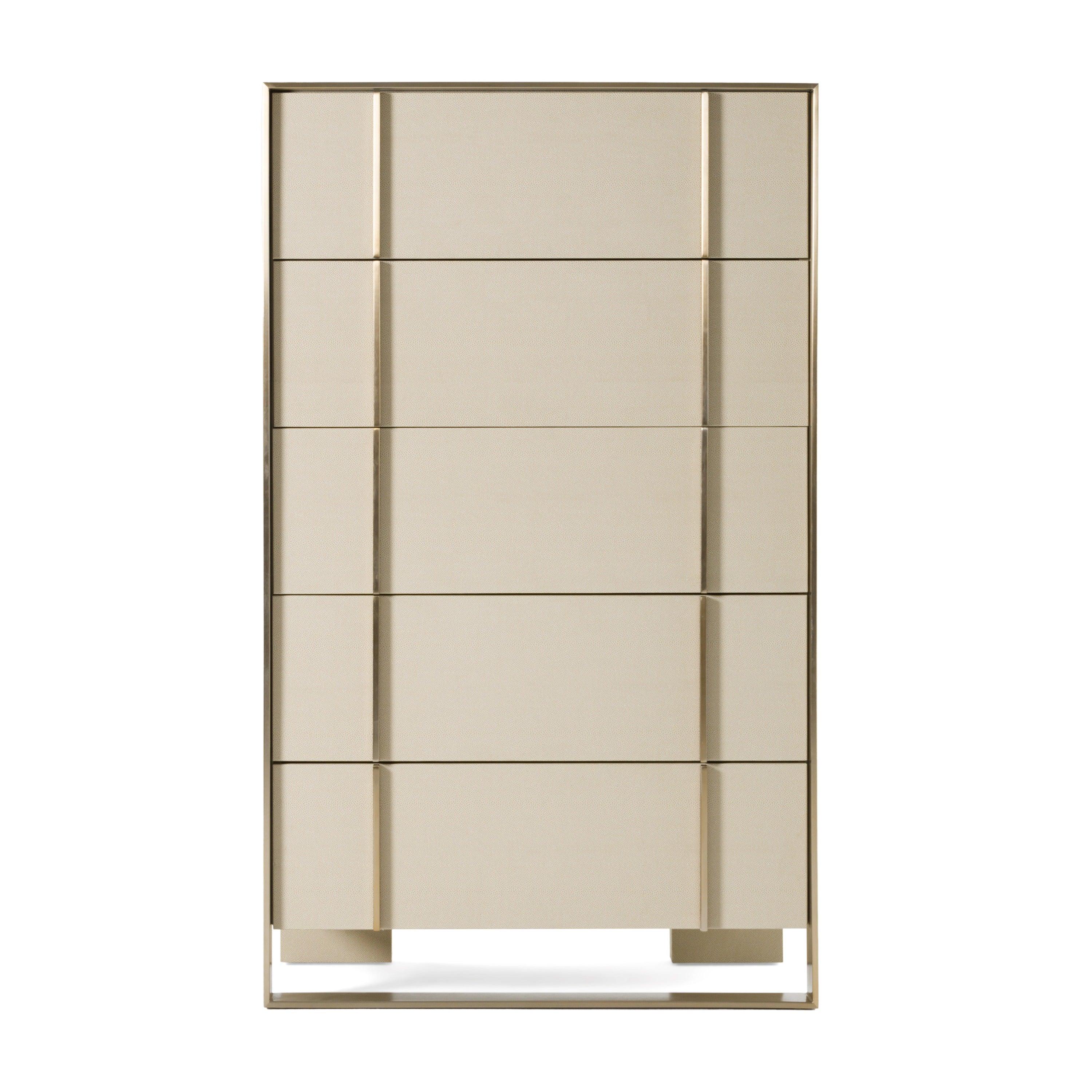 Cartier Modern Shagreen and Brushed Chest