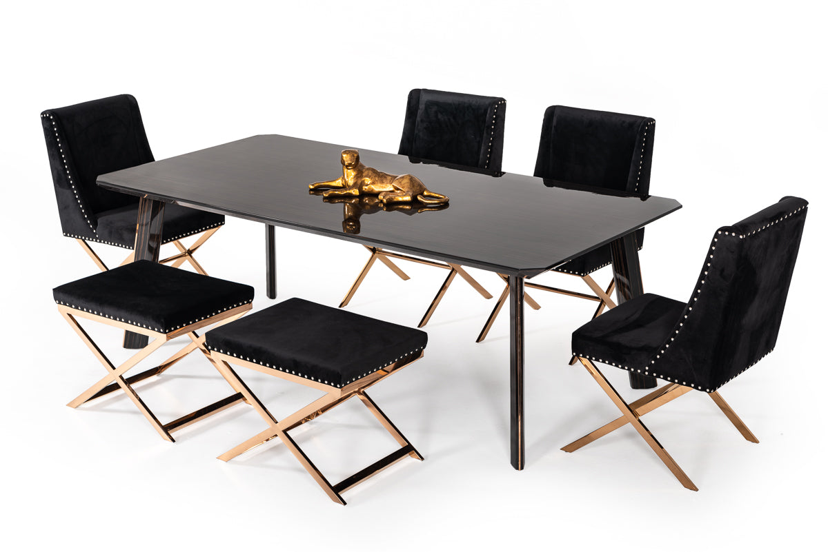 Chadwick Modern Rosegold Dining Table