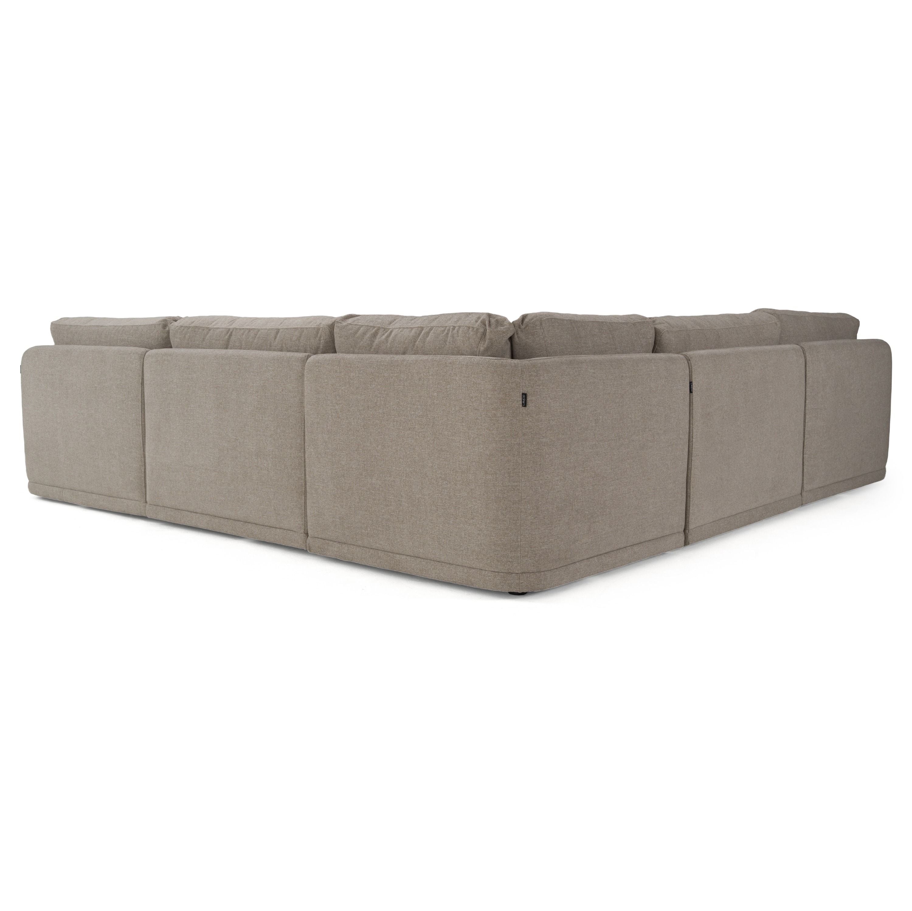 Chantry Modern Sand Fabric Sectional Sofa