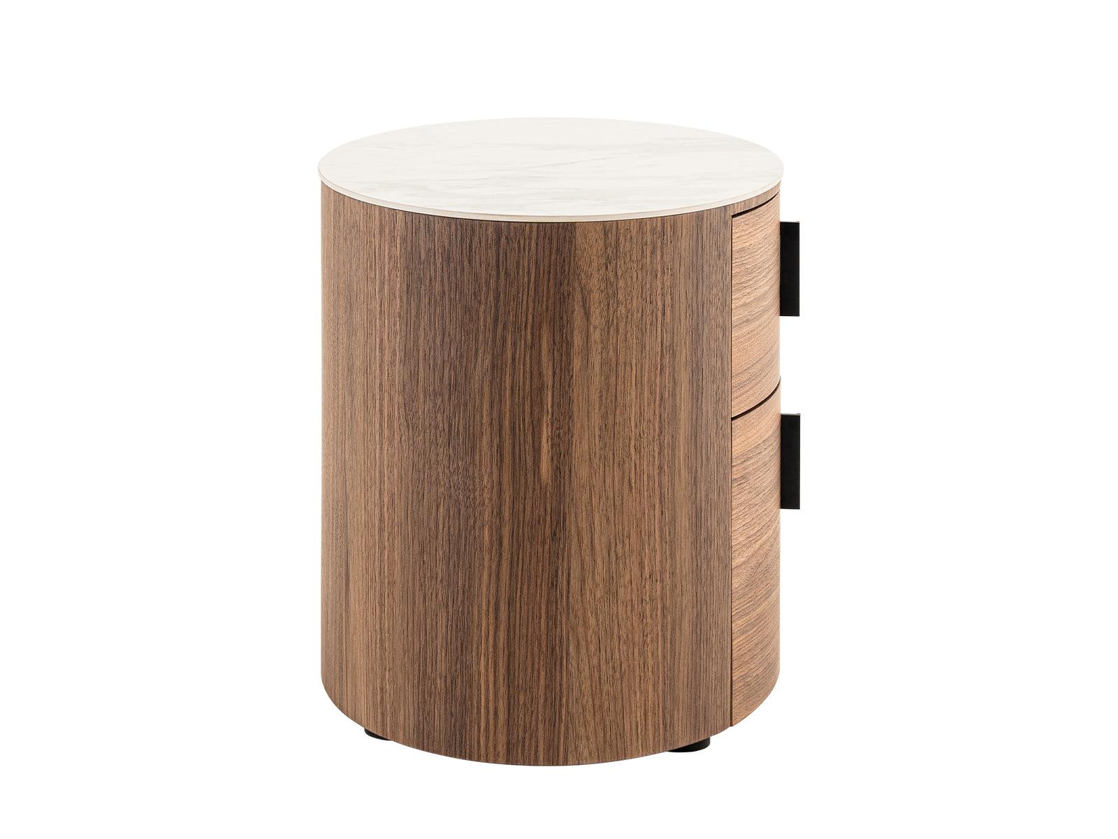 Chelton - Contemporary Ceramic and Oval Nightstand