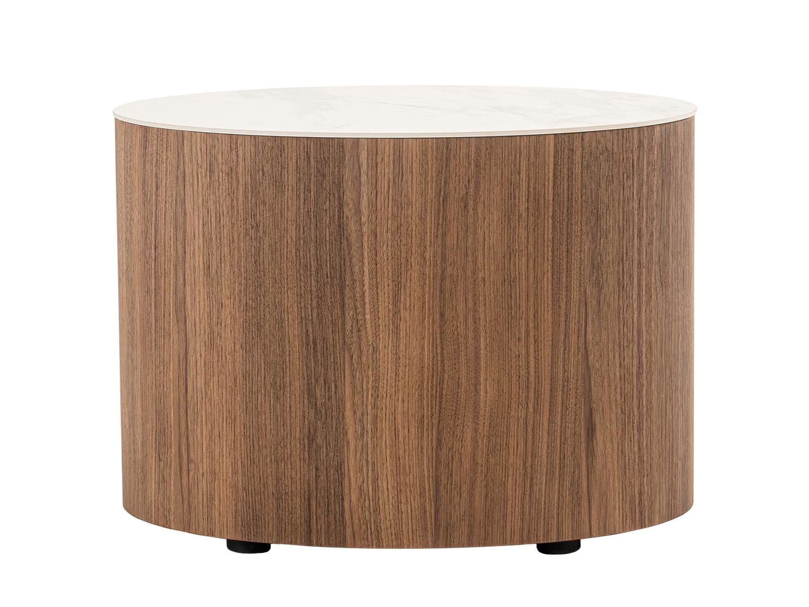 Chelton - Contemporary Ceramic and Oval Nightstand
