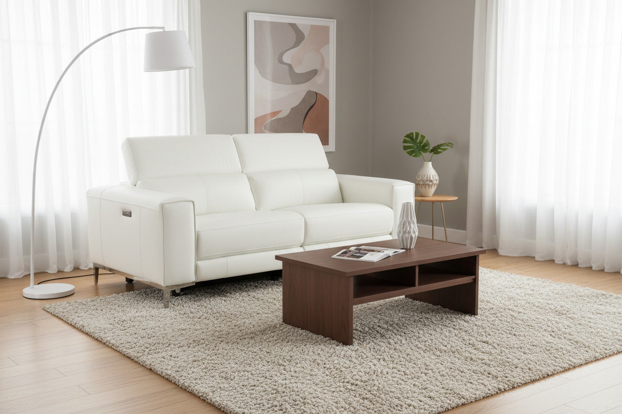 Chignik Modern Leather Sofa w/ 2 Recliners