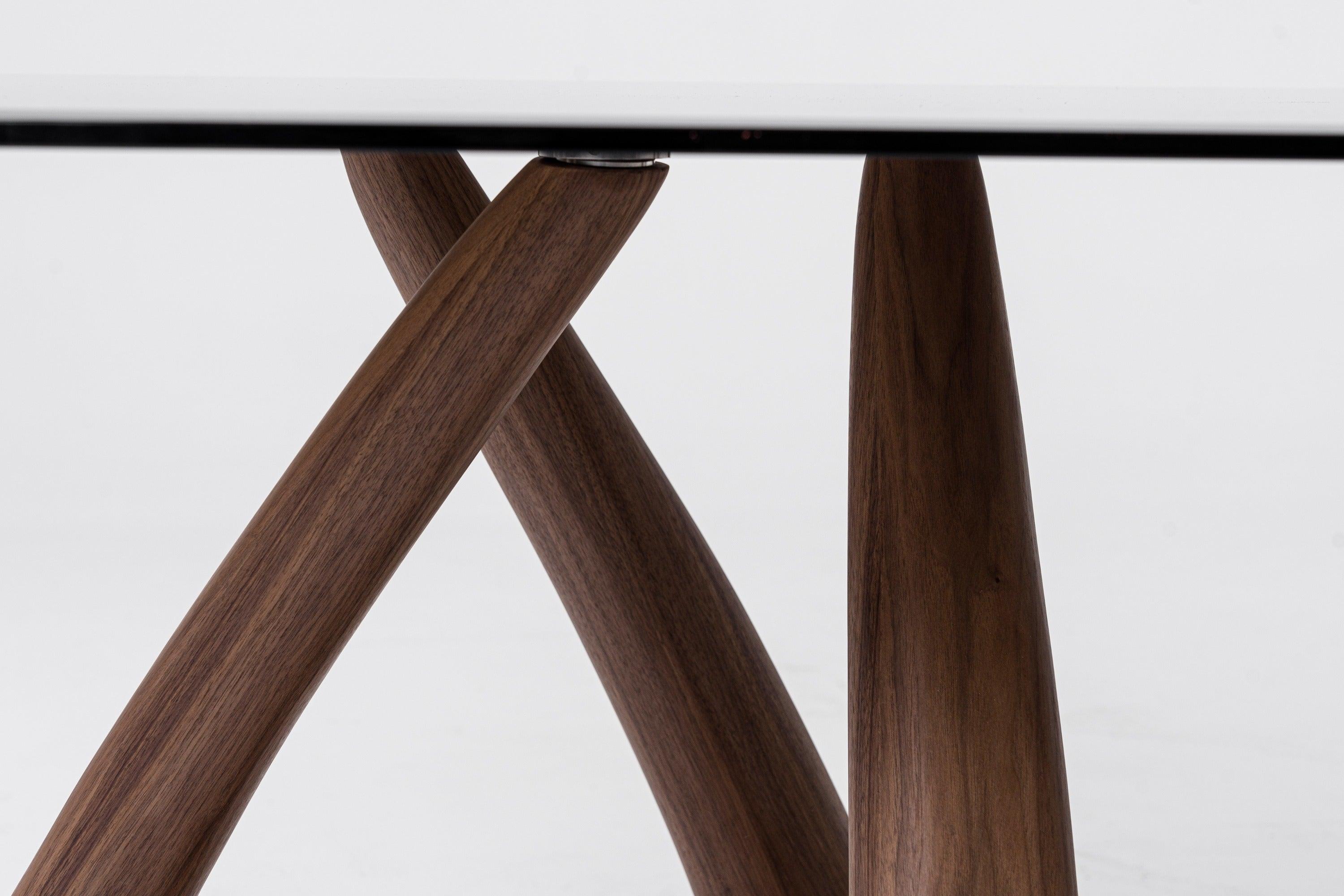 Christy Mid-Century Modern Glass and Oval Dining Table