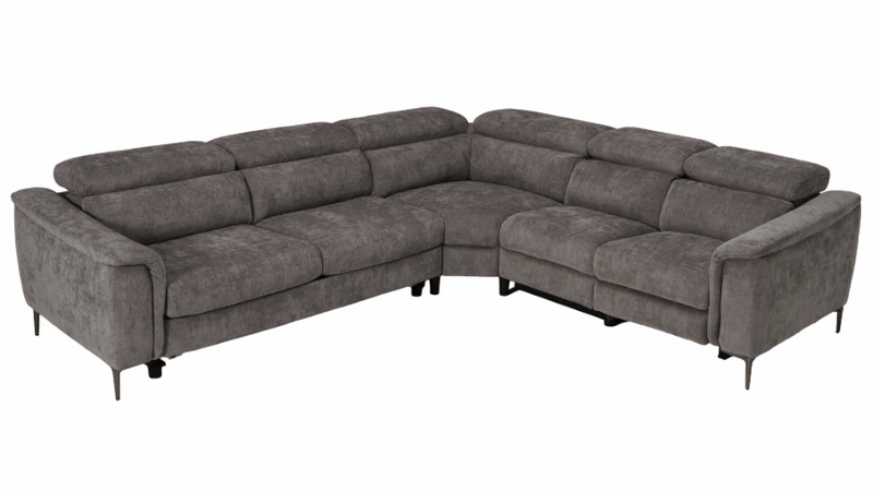 Coffman Modern Fabric Sectional Sofa w/ Sofa Bed and Recliner