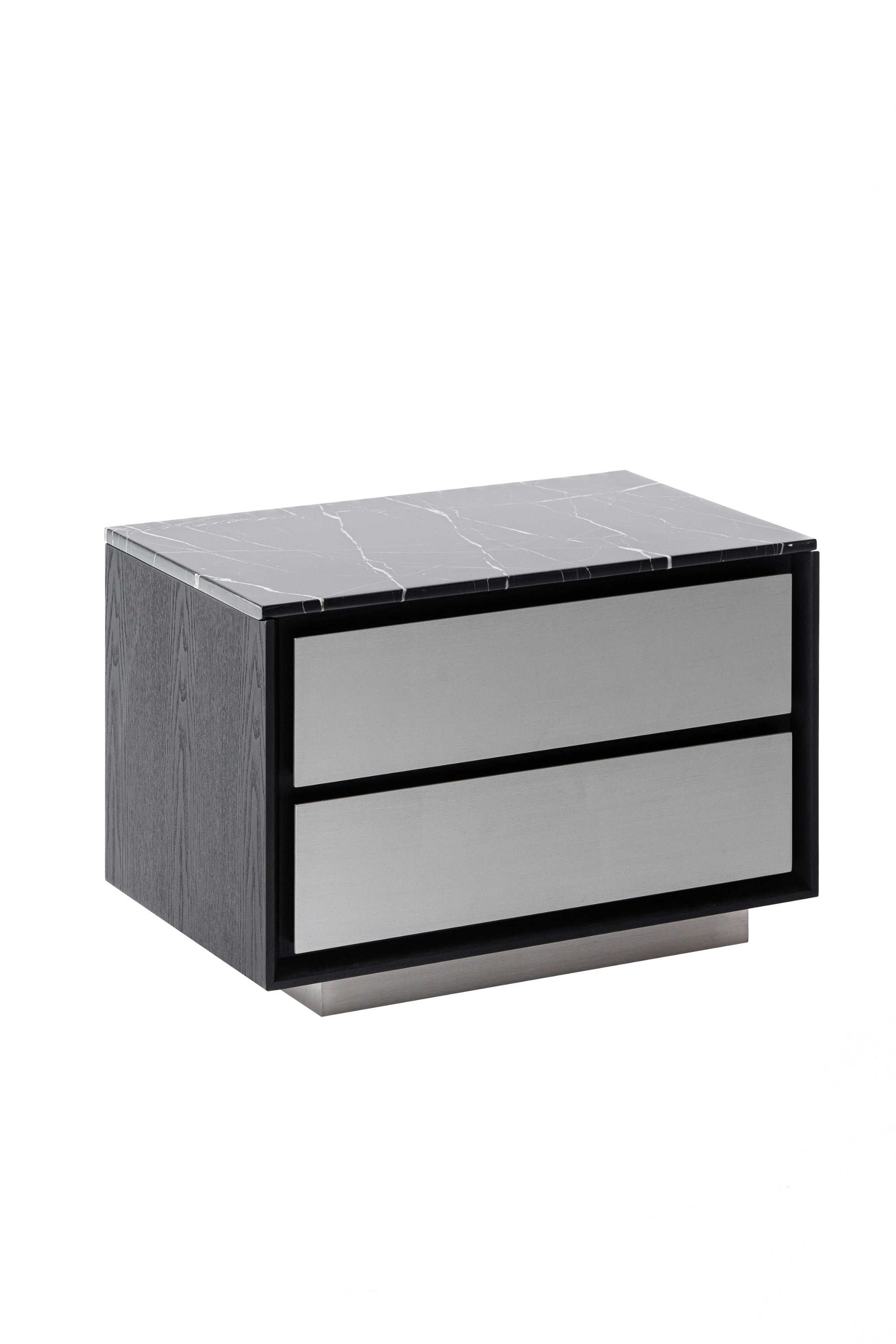 Modrest Concord Modern Marble Ash Aluminum Nightstand