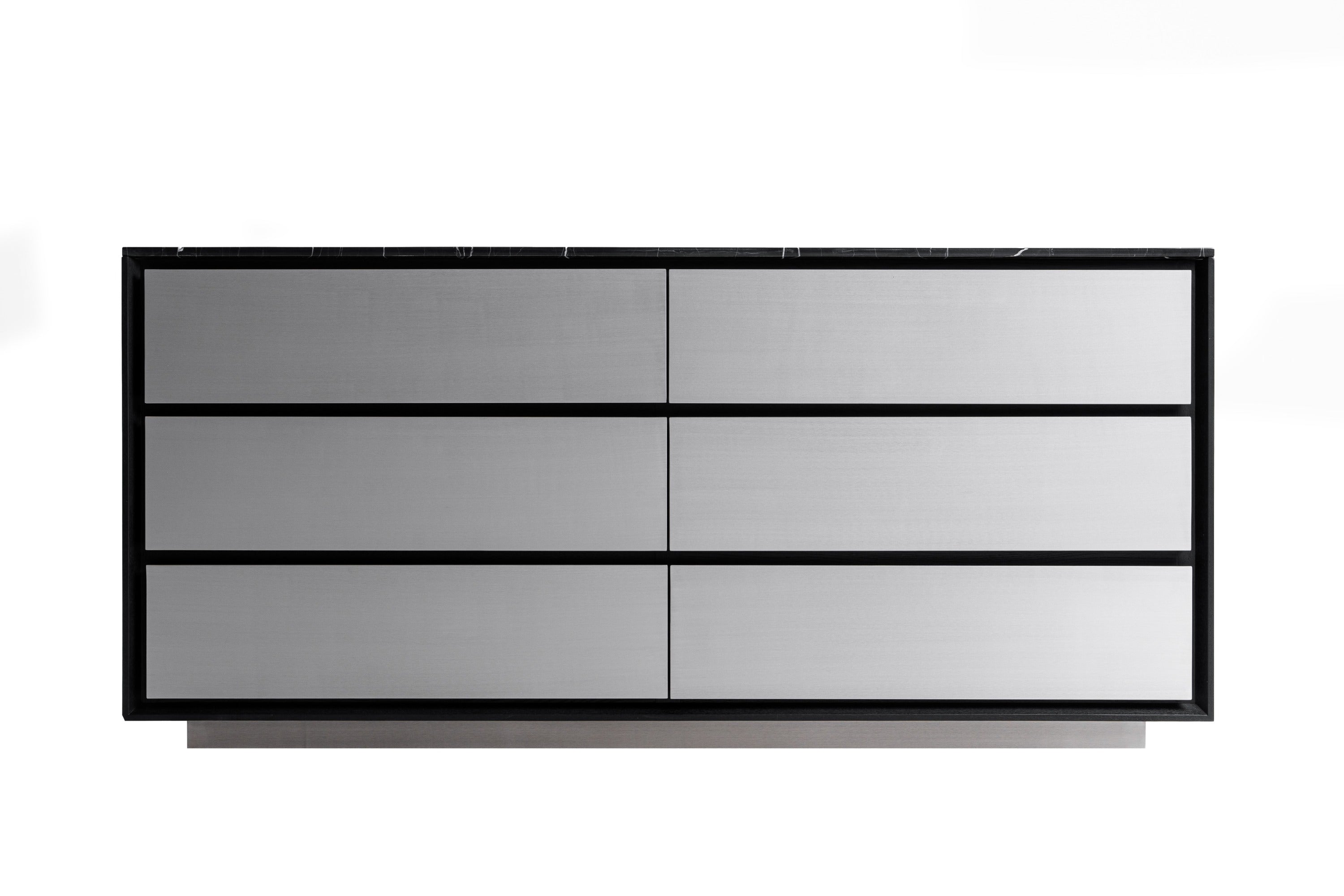 Modrest Concord Modern Marble Ash Aluminum Dresser
