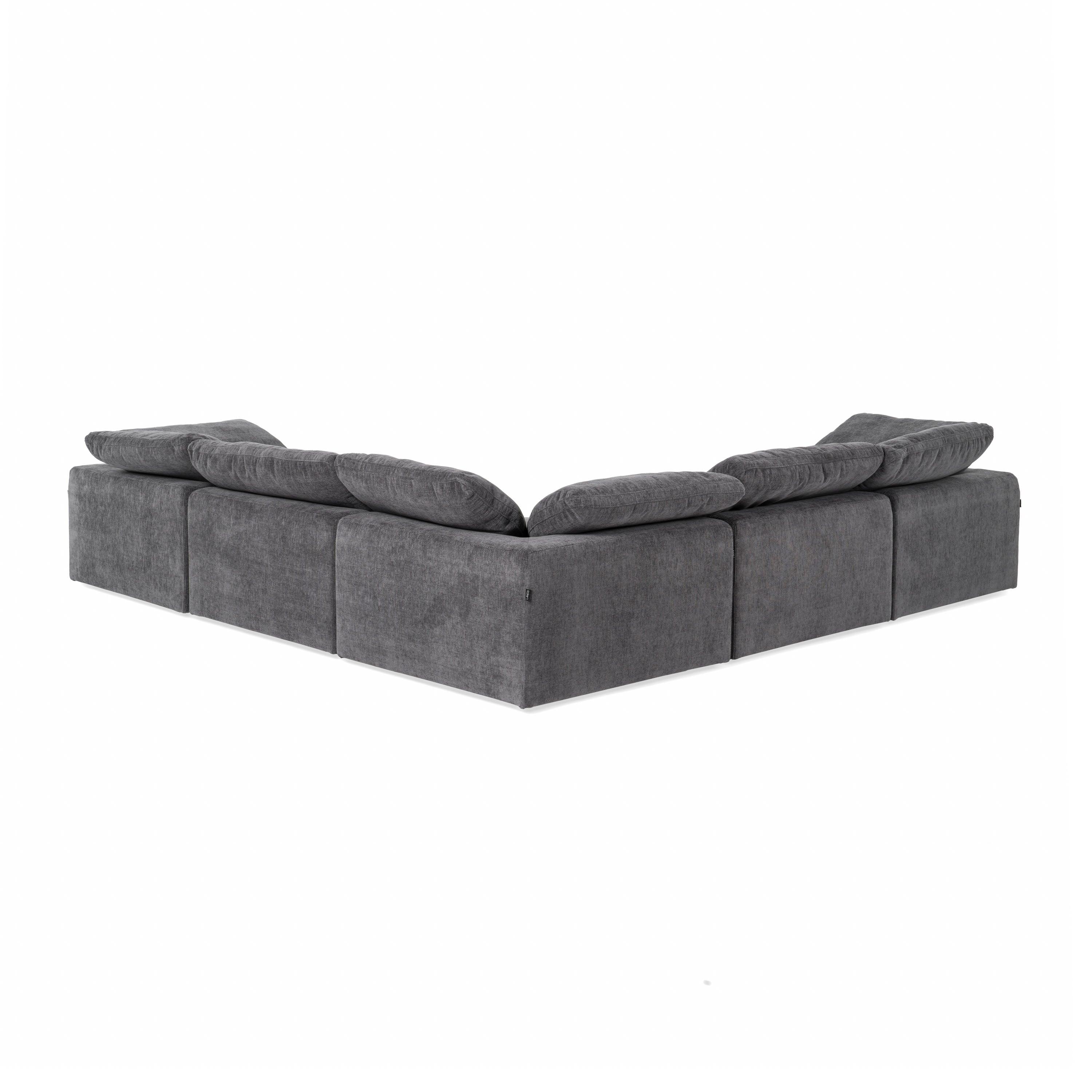 Corinth Modern Fabric Sectional Sofa with 3 Power Recliners