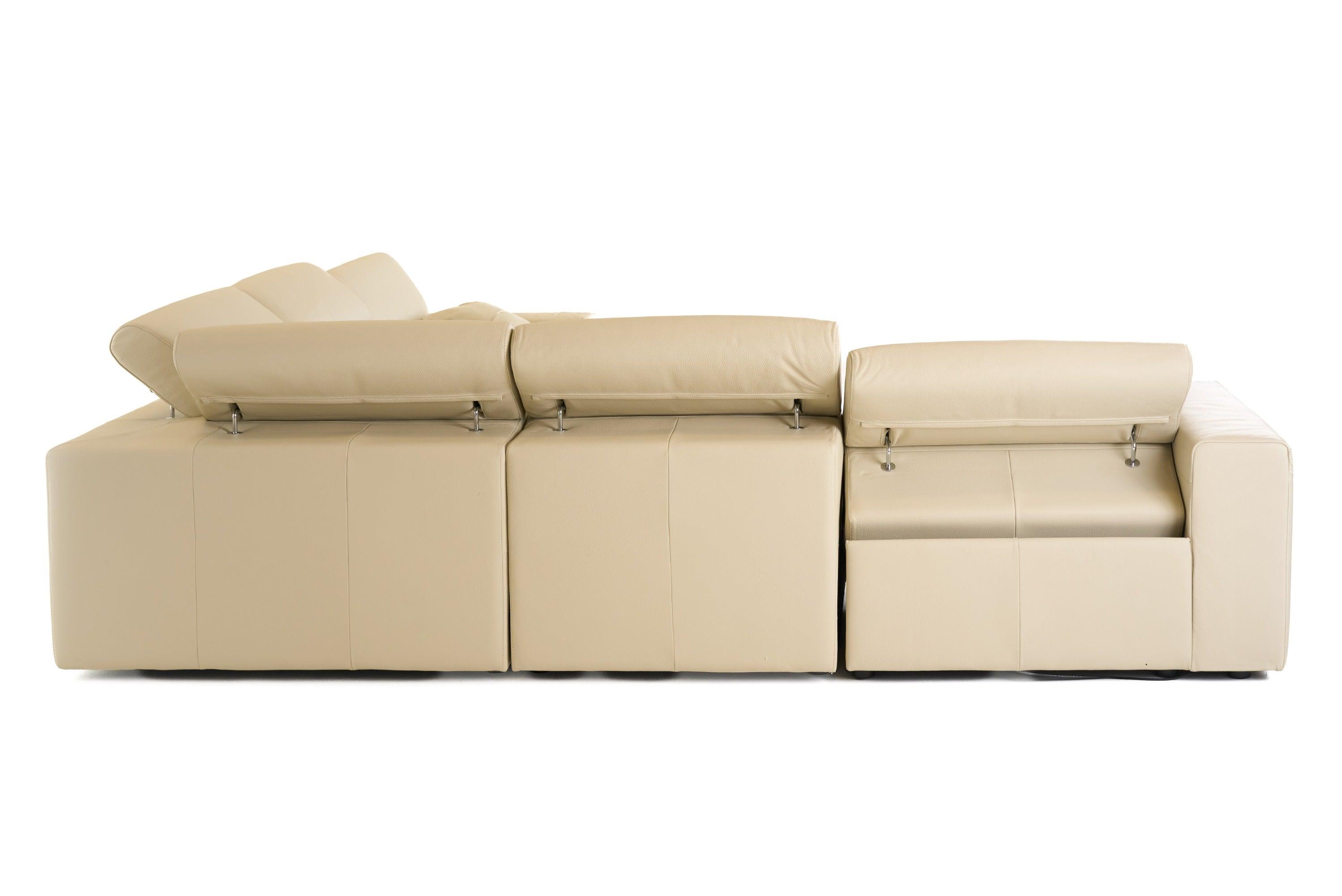 Dalton Modern Italian Leather Sectional Sofa Recliners