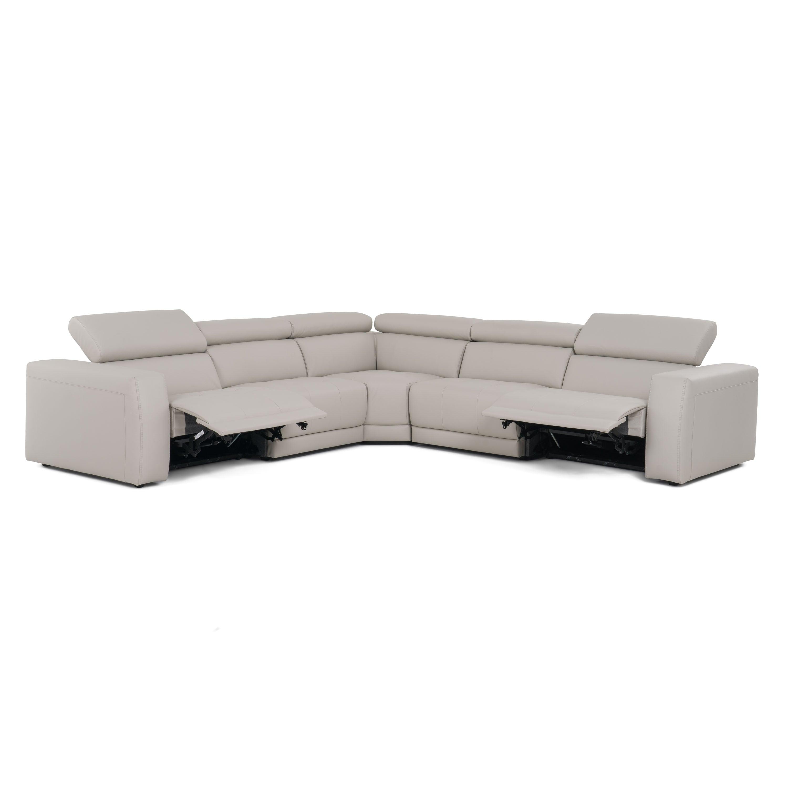 Dalton Modern Italian Leather Sectional Sofa Recliners