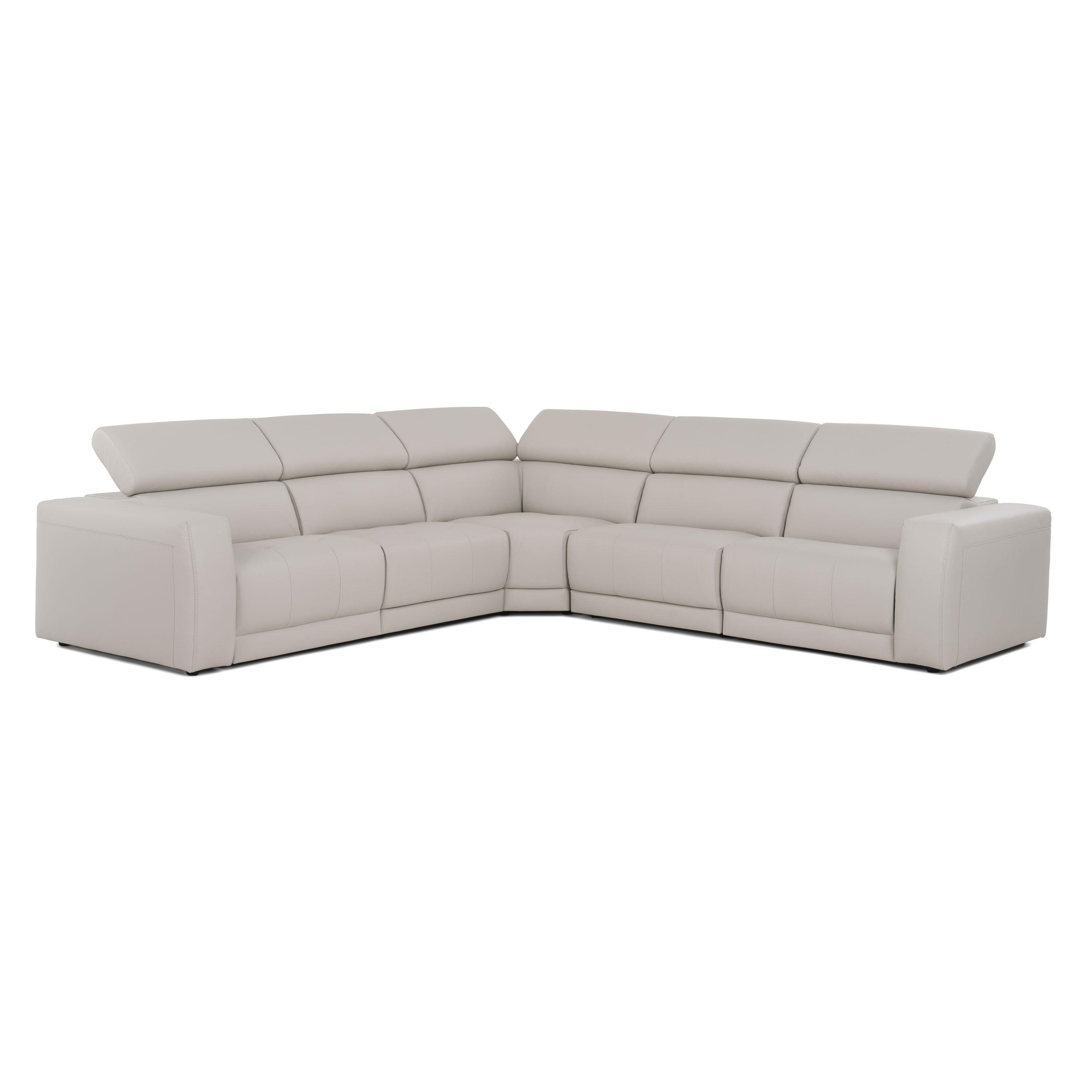 Dalton Modern Italian Leather Sectional Sofa Recliners