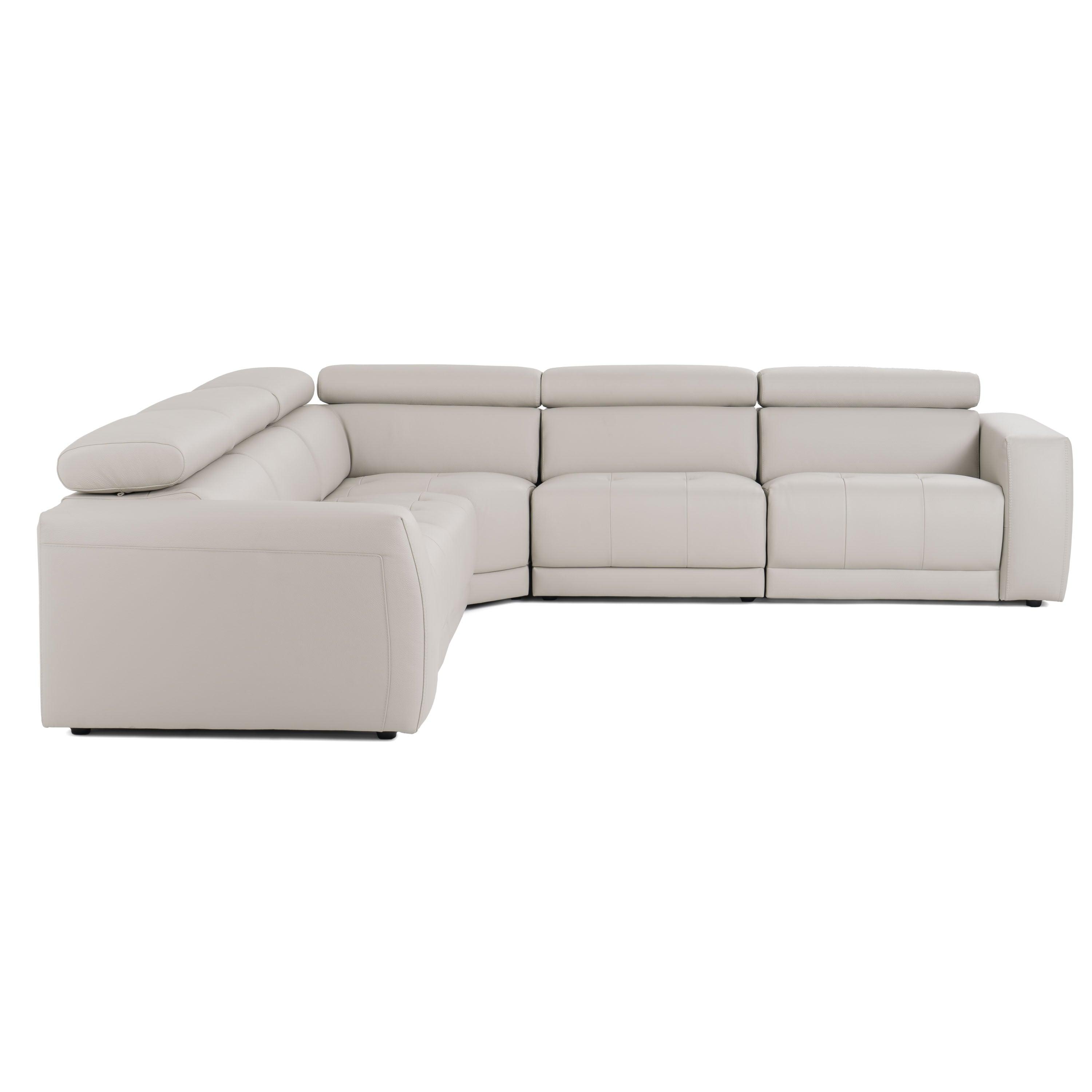 Dalton Modern Italian Leather Sectional Sofa Recliners