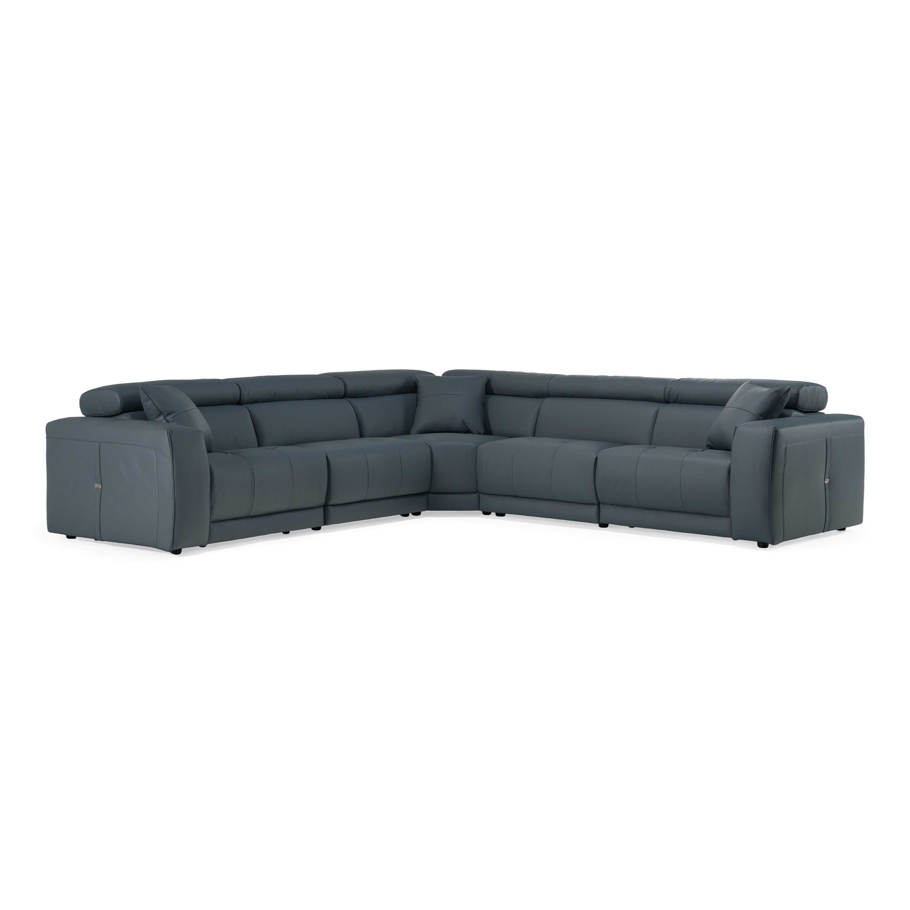 Dalton Modern Italian Leather Sectional Sofa Recliners