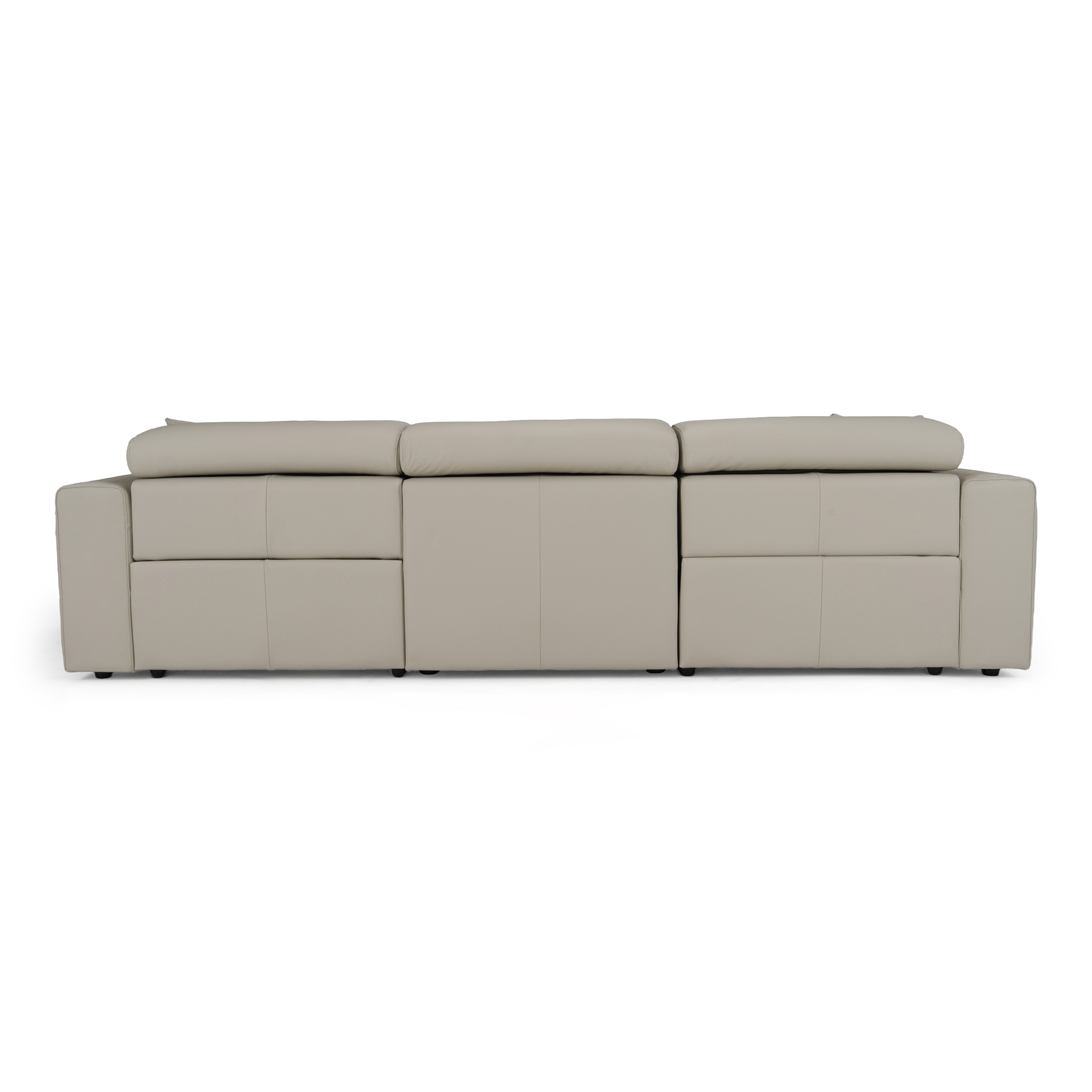 Dalton Modern Italian Leather 4-Seat Sofa and 2 Recliners