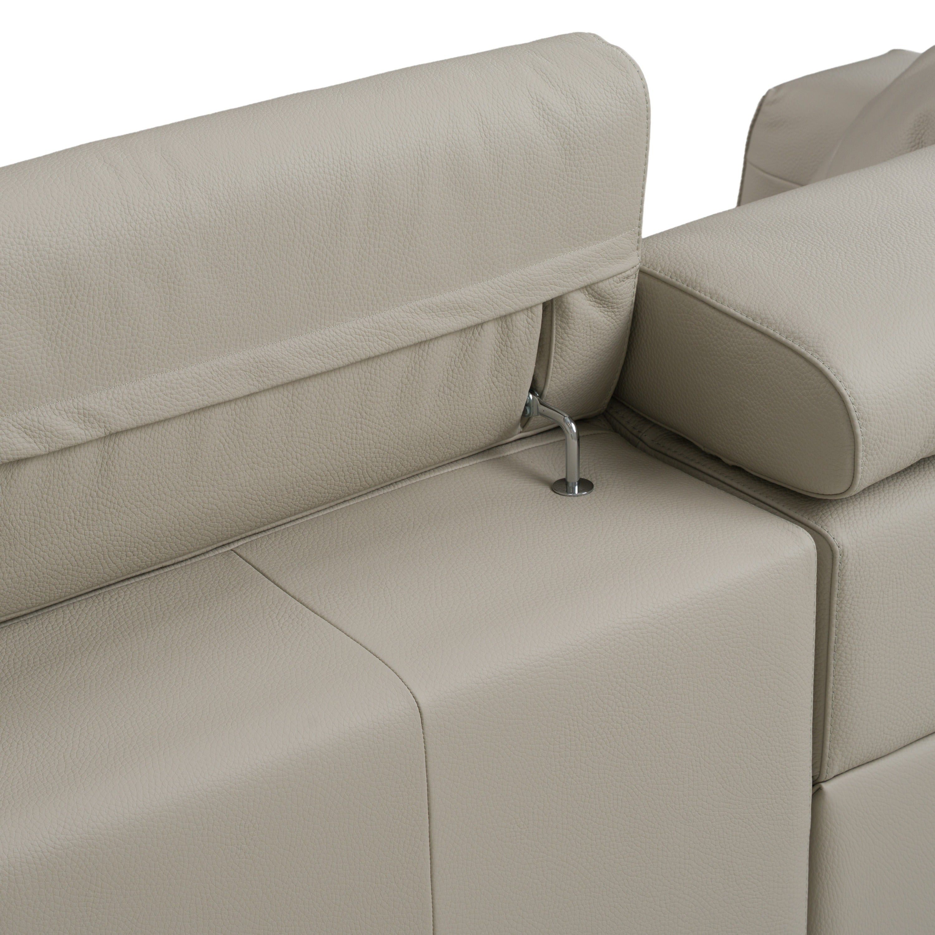 Dalton Modern Italian Leather 4-Seat Sofa and 2 Recliners