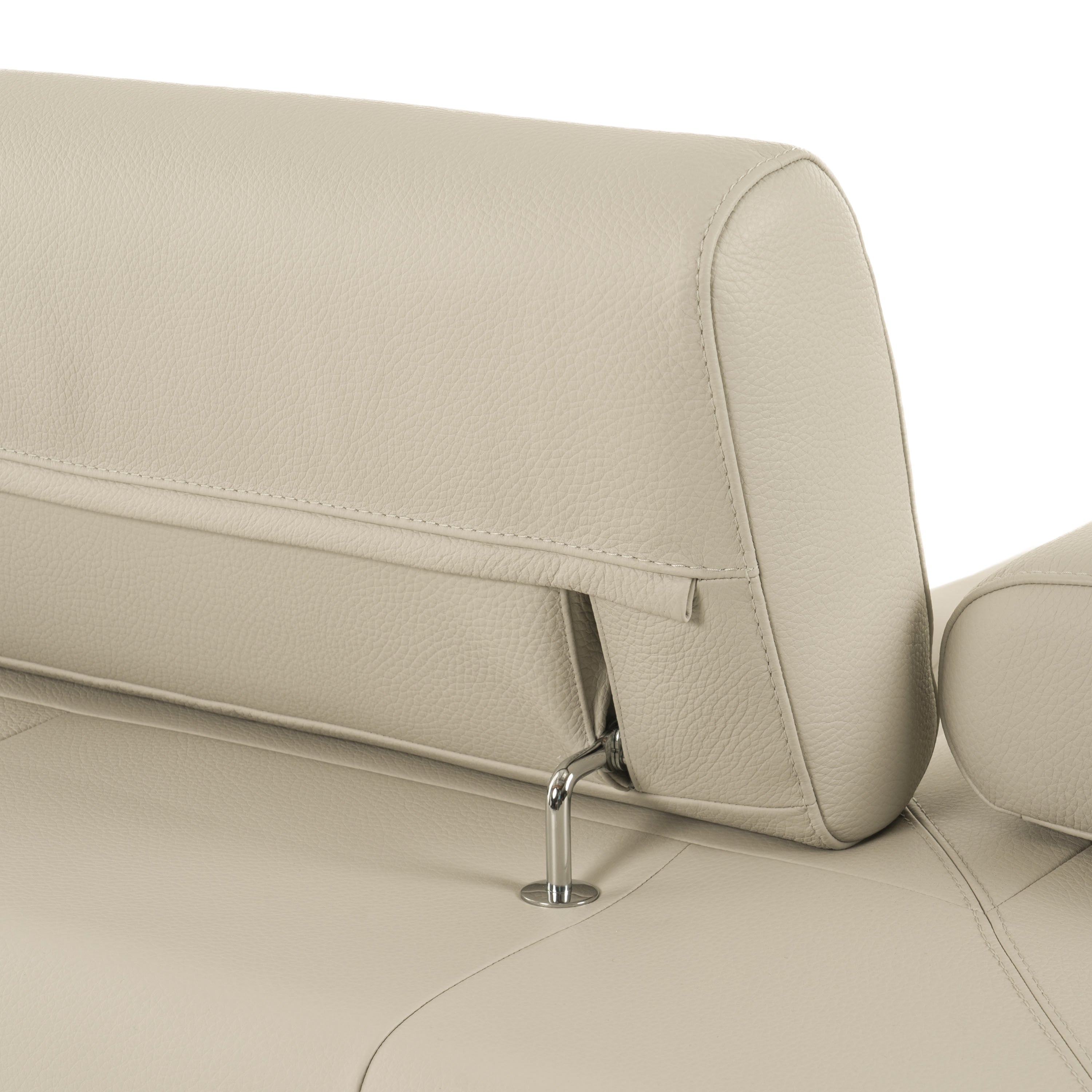 Dalton - Modern Italian Oyster Leather Sectional and 2 Recliners