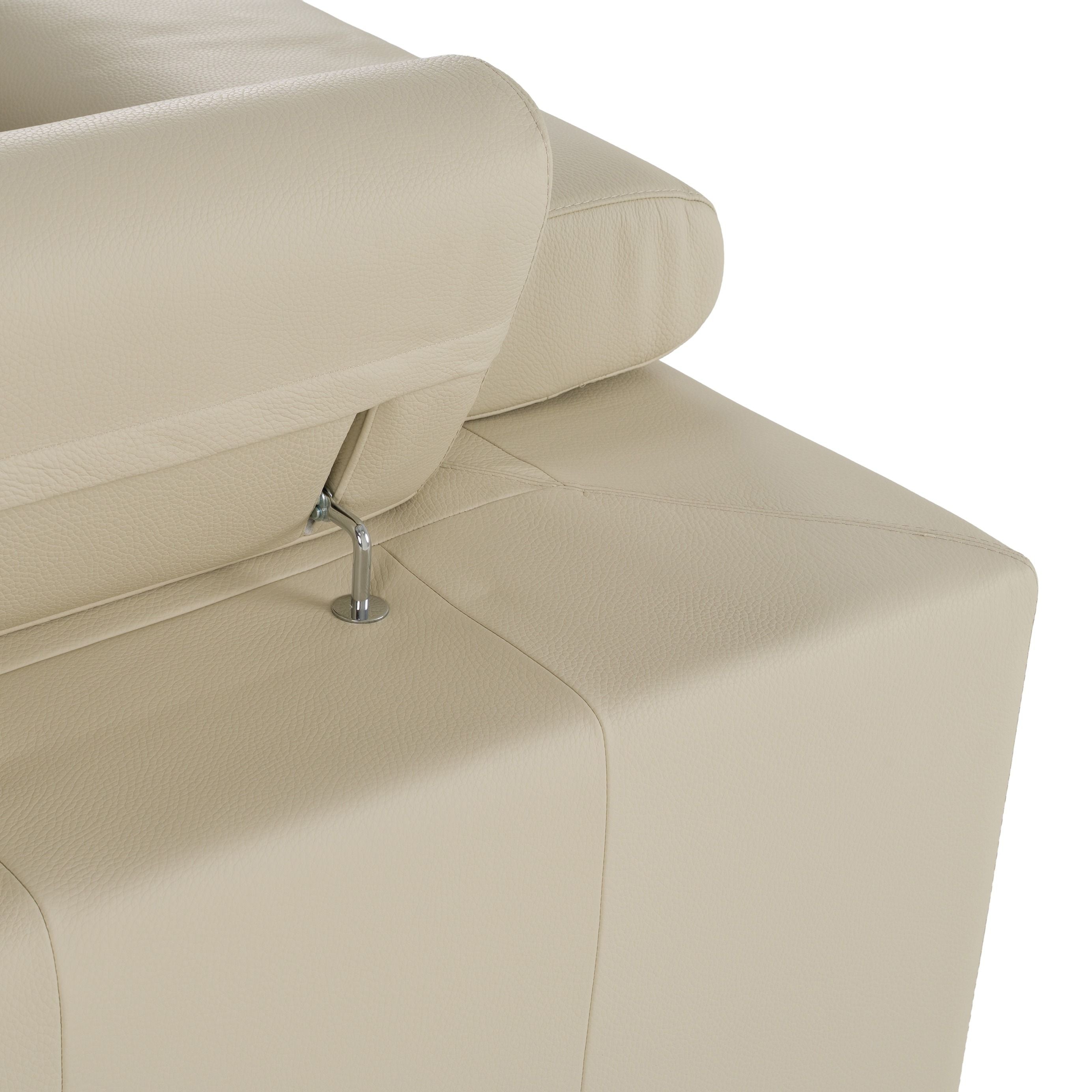 Dalton - Modern Italian Oyster Leather Sectional and 2 Recliners