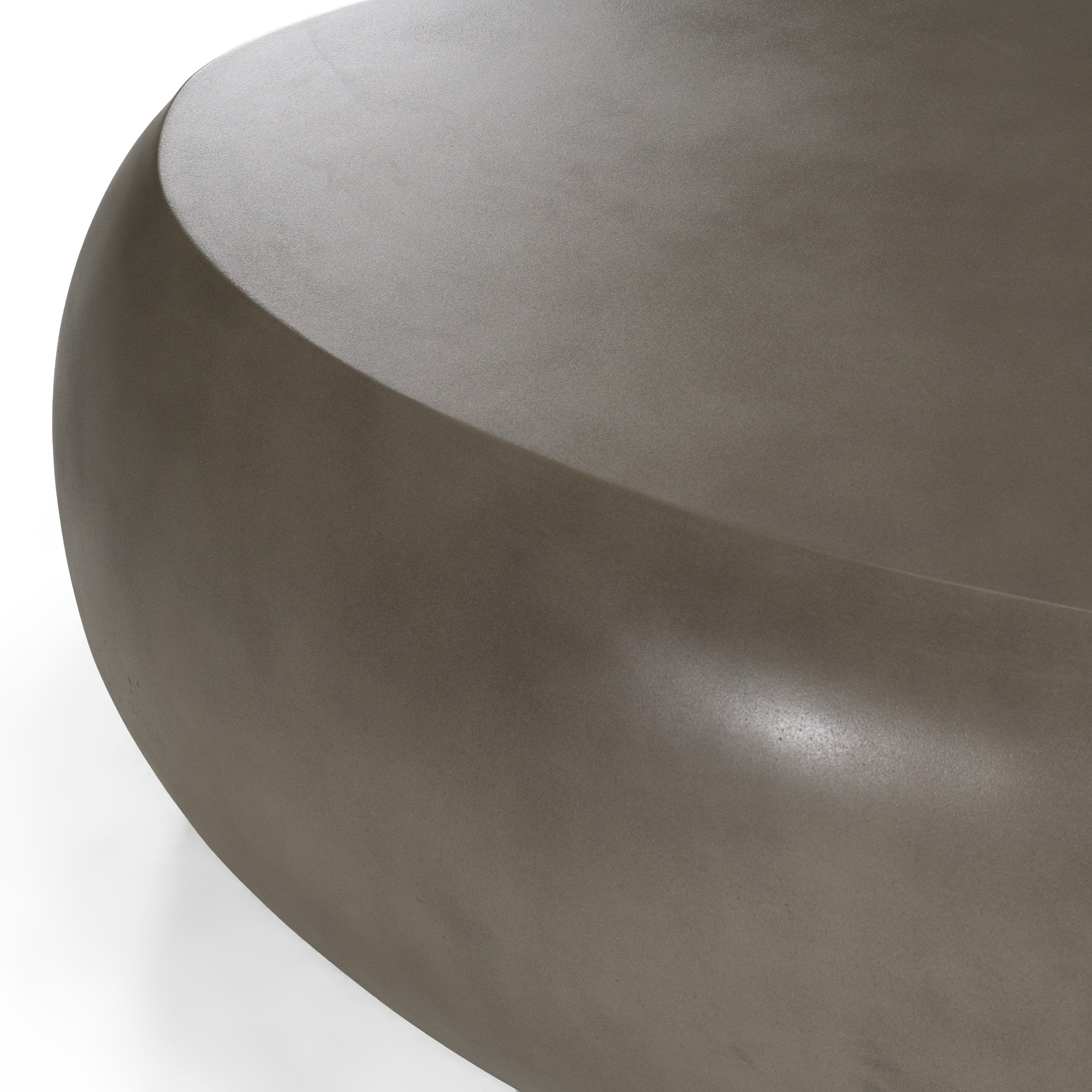 Denny Modern Concrete Oval Coffee Table