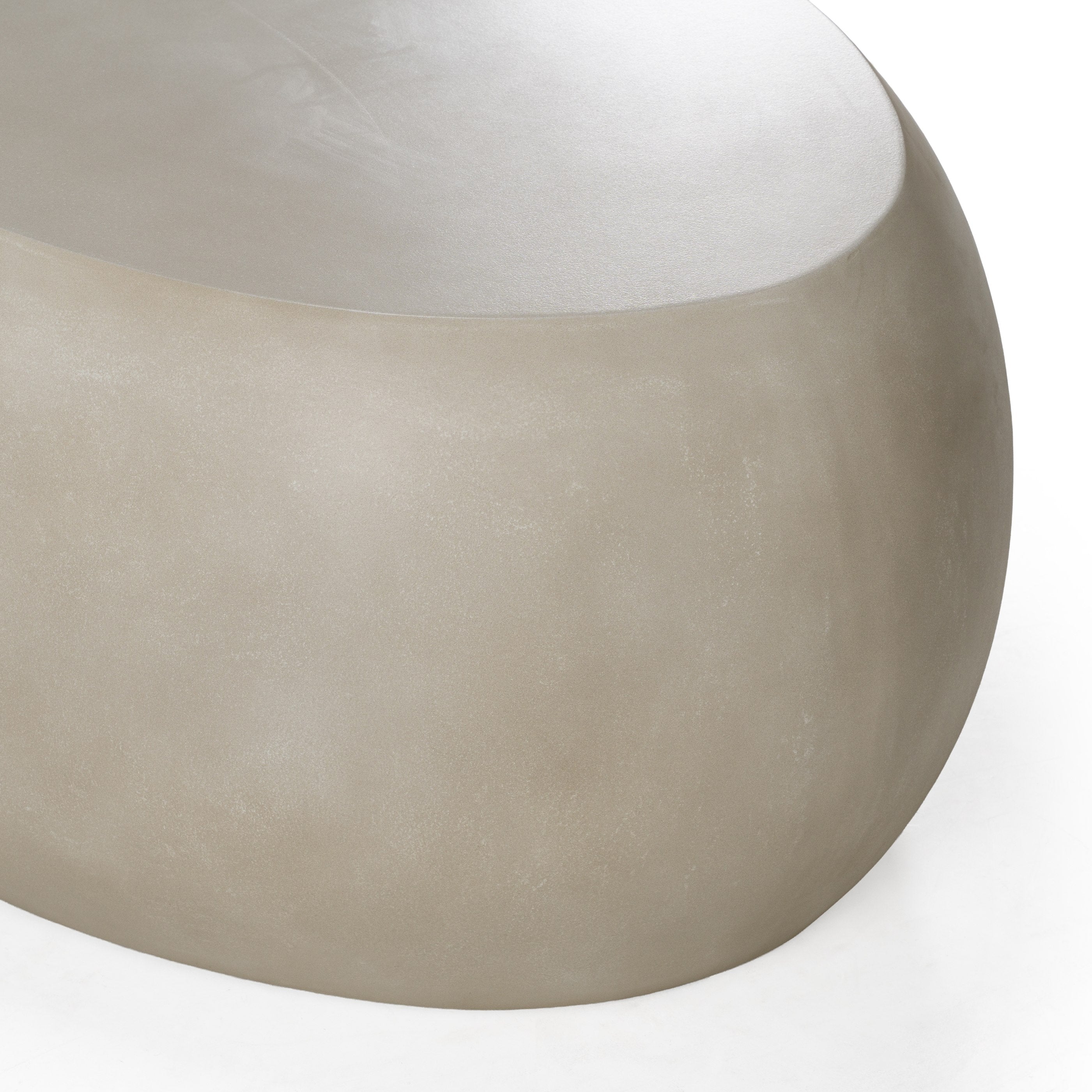 Denny Modern Concrete Oval Coffee Table
