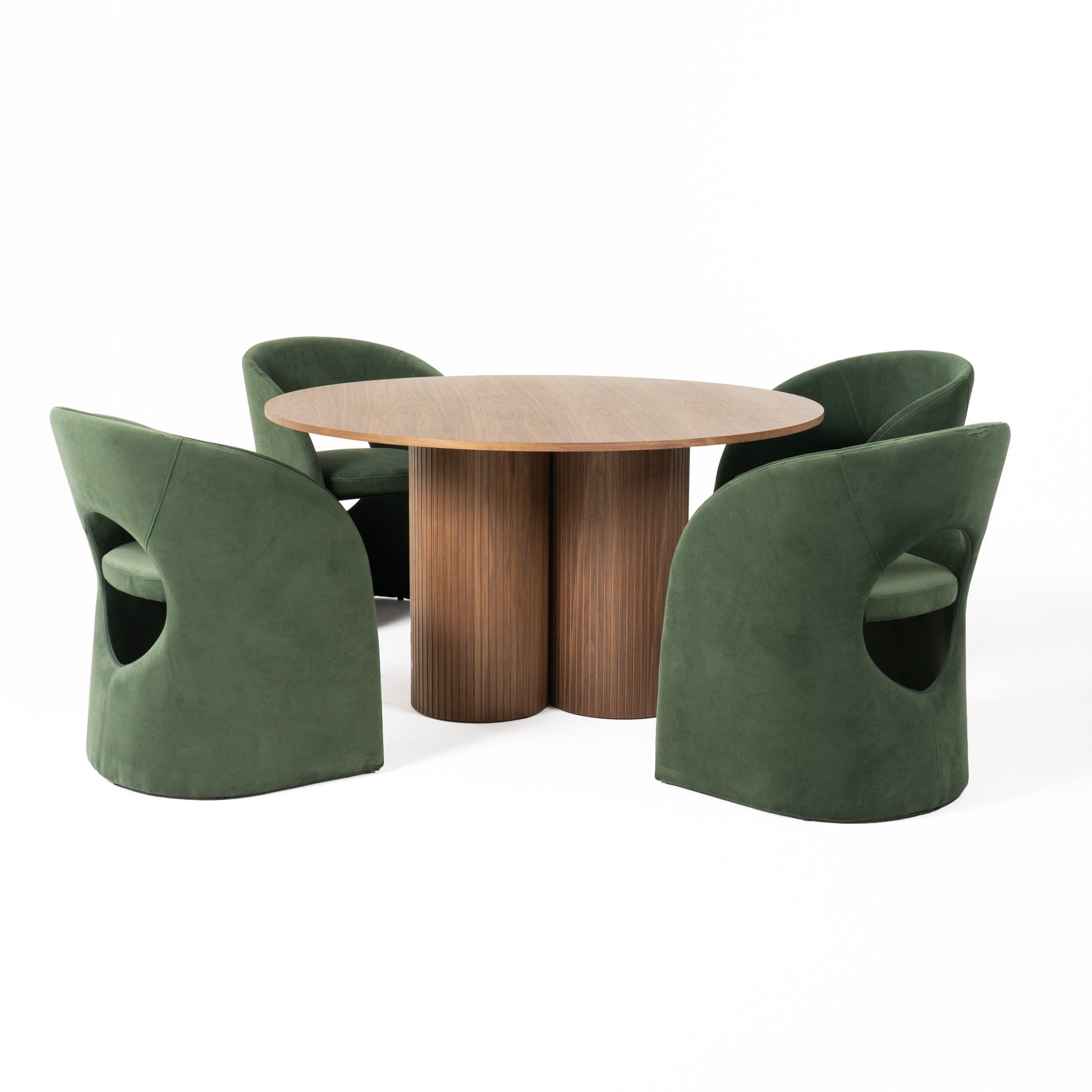 Modrest Depew MidCentury Modern Round Dining Table