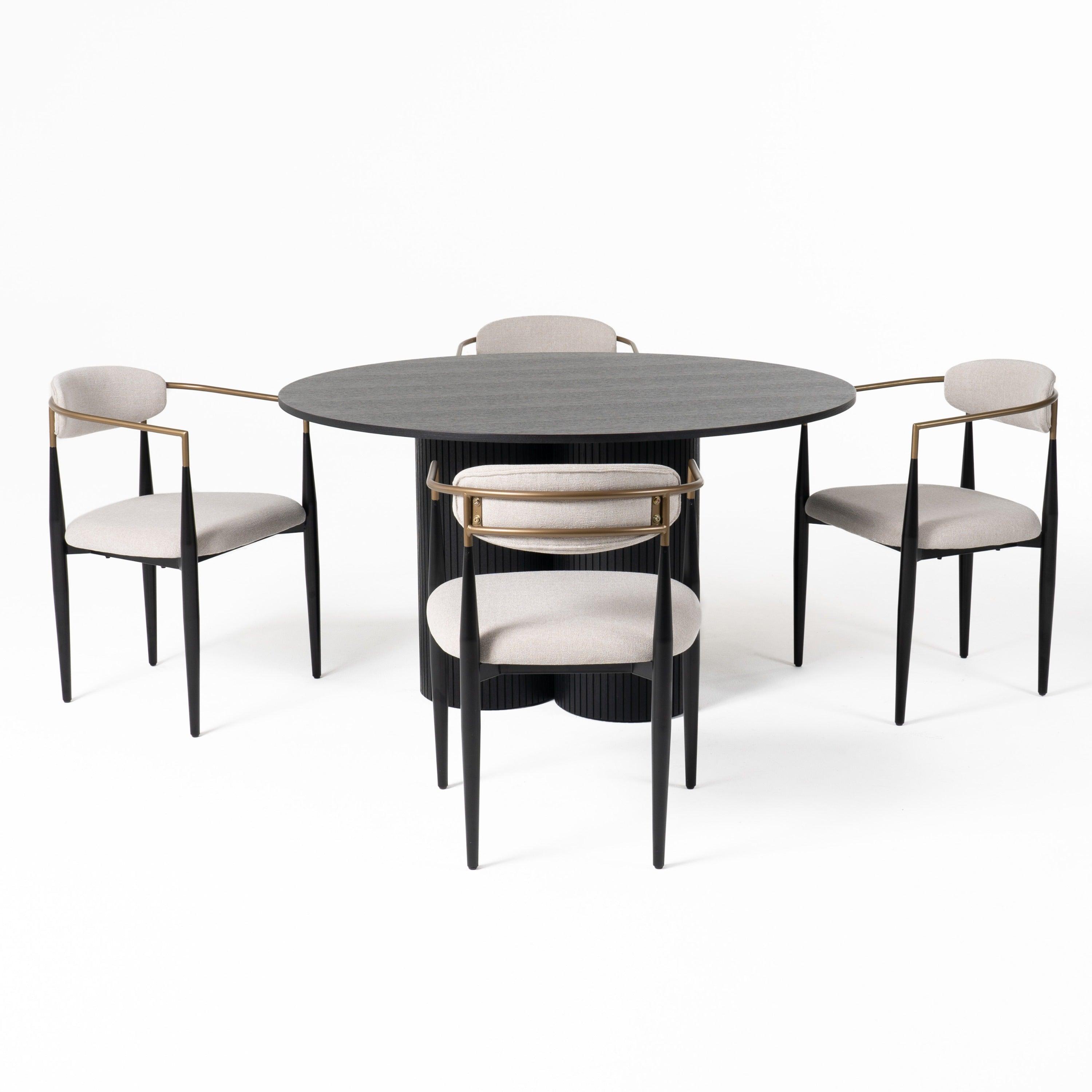 Depew Mid-Century Modern Round Dining Table