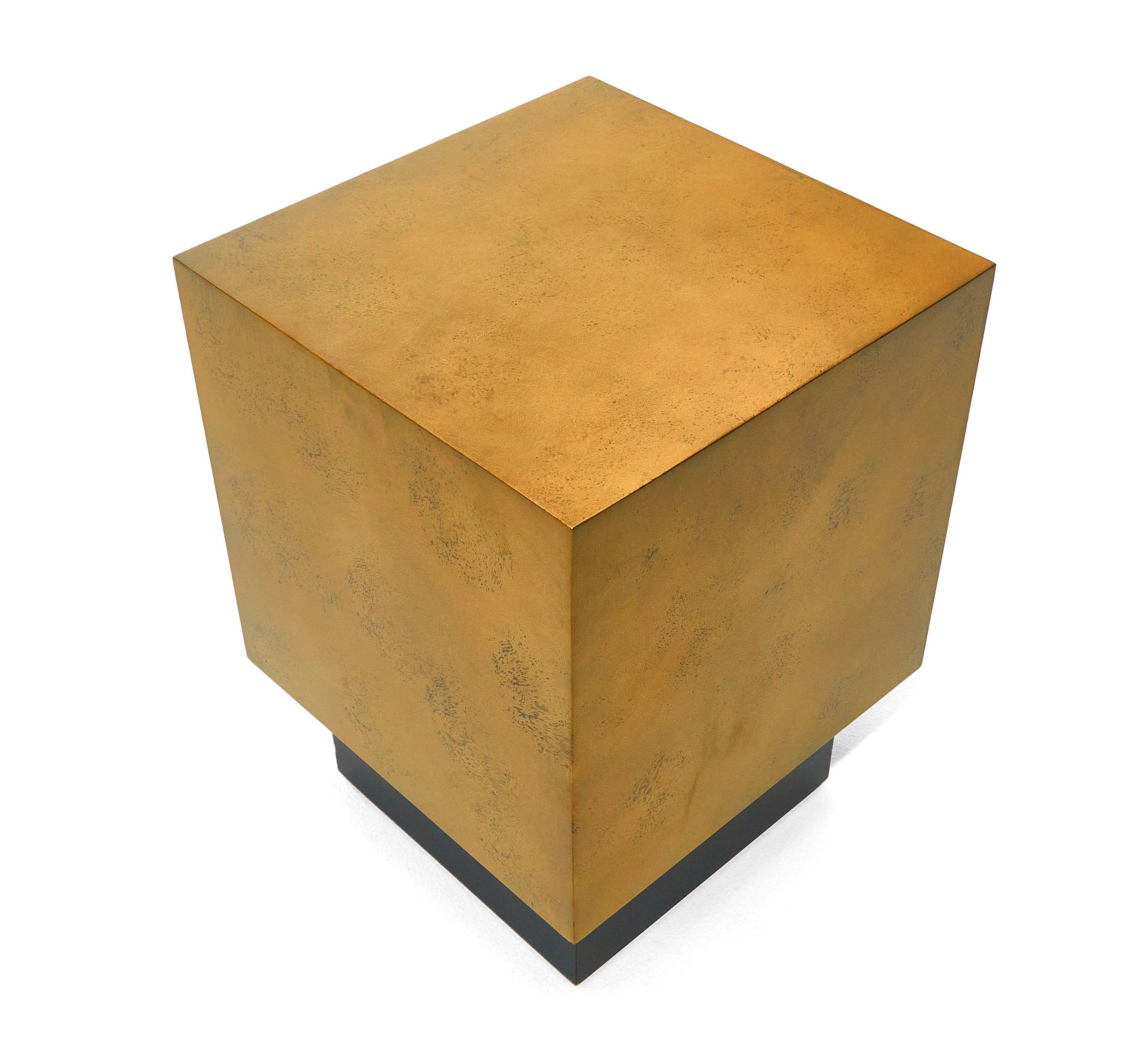 Derek - Modern Metal and Antique Copper End Table
