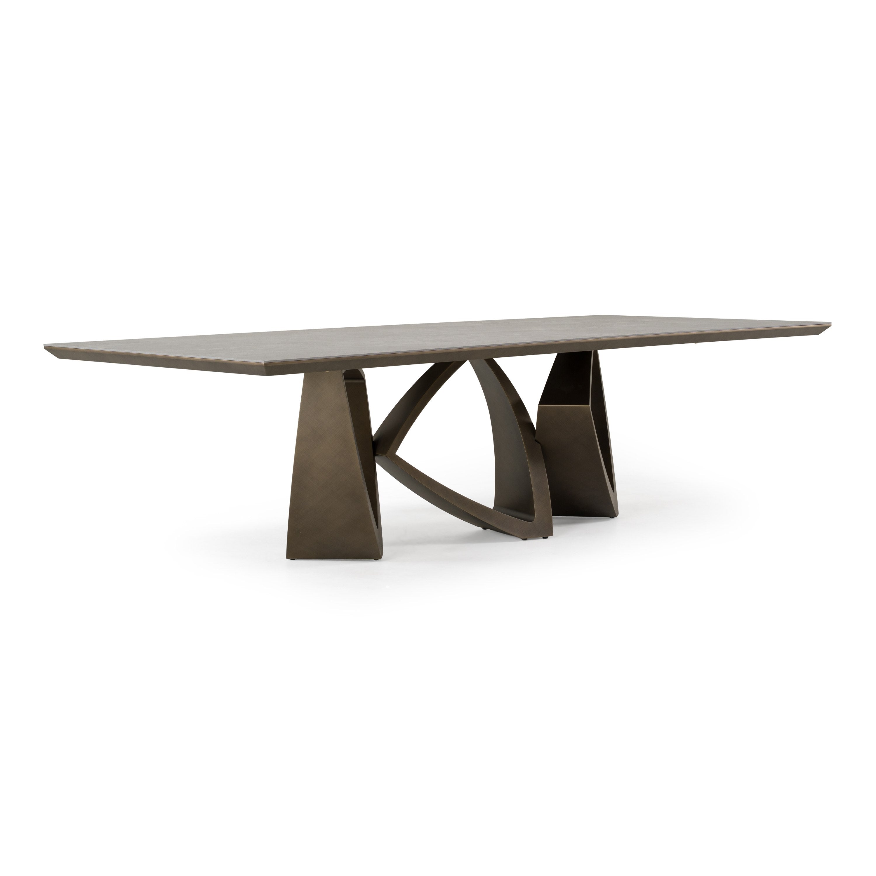 Dollemore Modern Faux Travertine Ceramic and Antique Dining Table