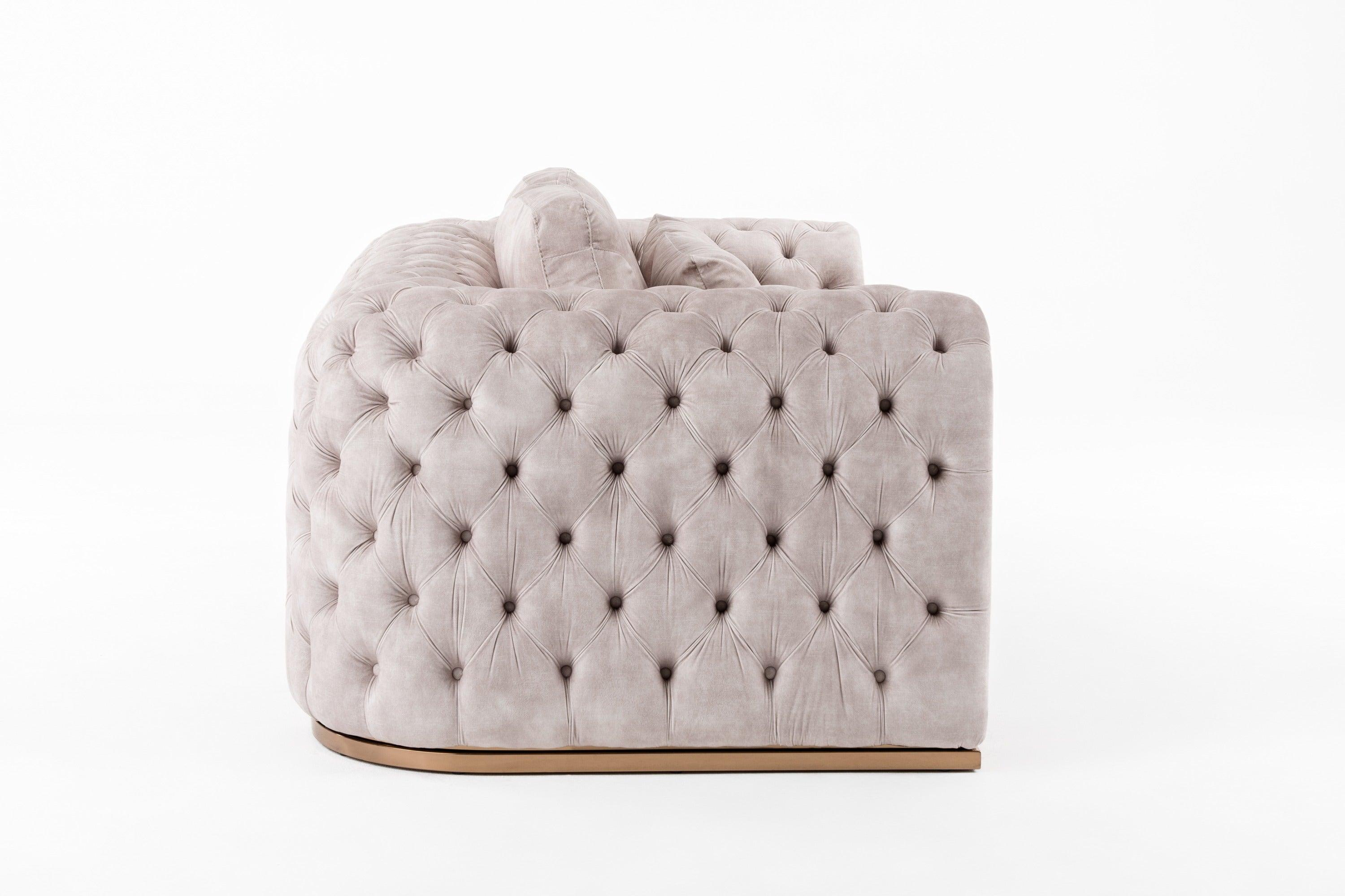 Dosie Transitional Velvet Loveseat