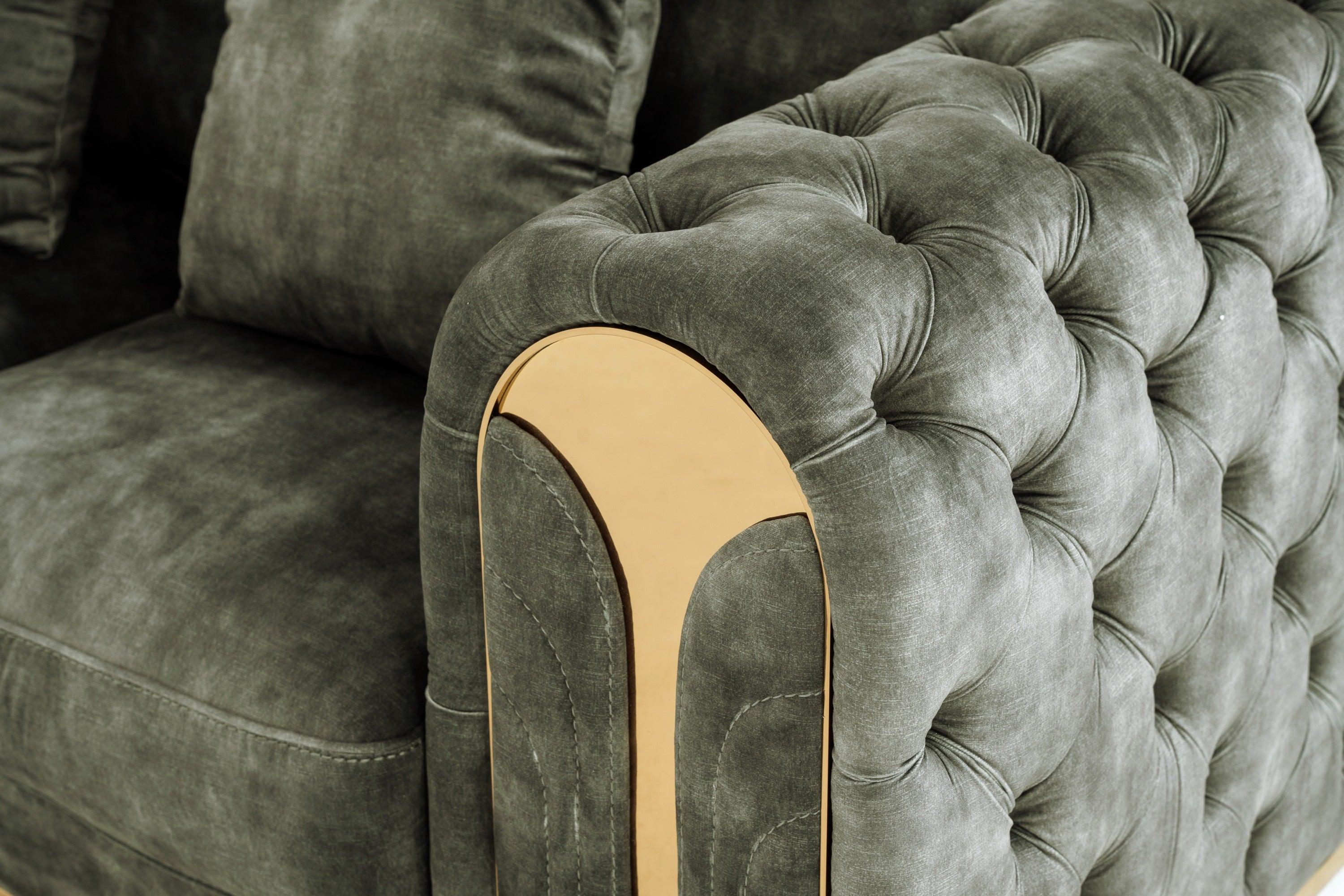 Dosie Transitional Velvet Loveseat