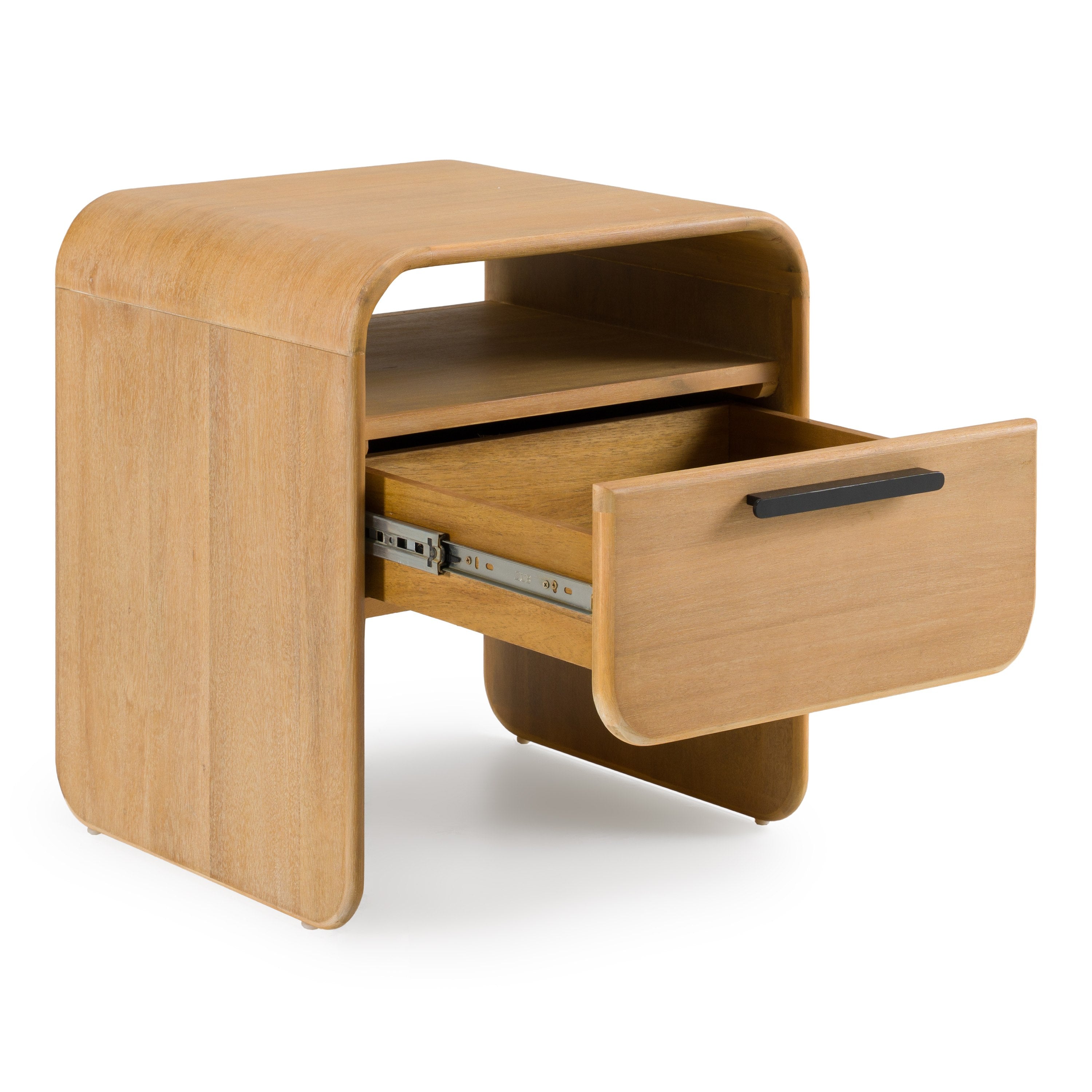 Dresden Modern Natural Acacia 1Drawer Nightstand