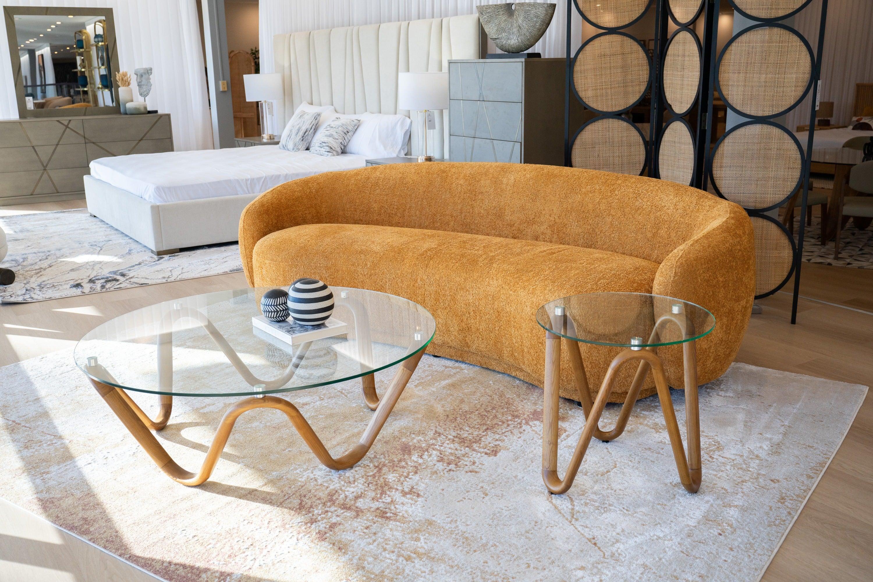 Lassen Modern Glass Coffee Table