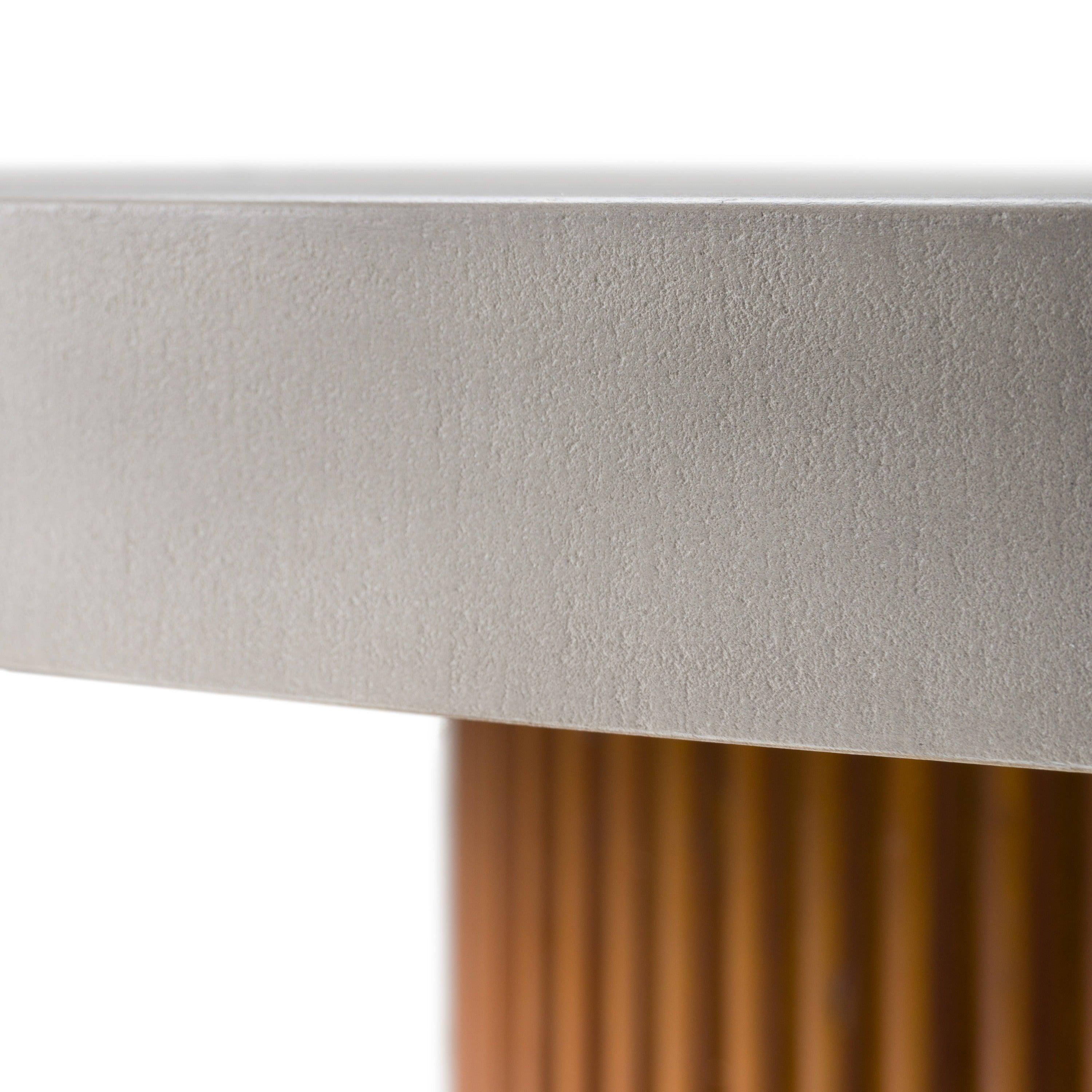 Duncan Modern Faux Concrete and Round Dining Table