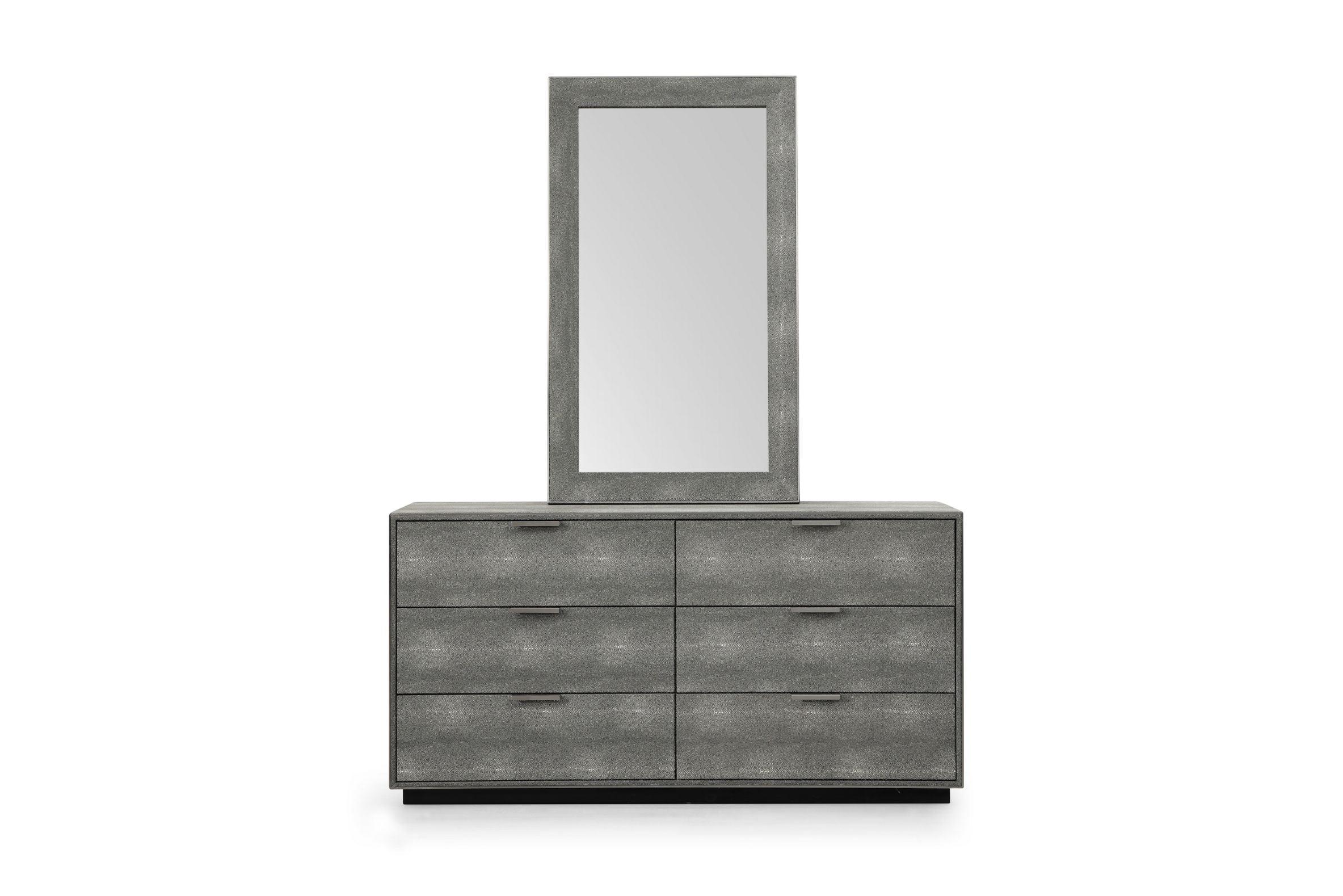 Dynasty Modern Shagreen Bedroom Set 3 Drawer