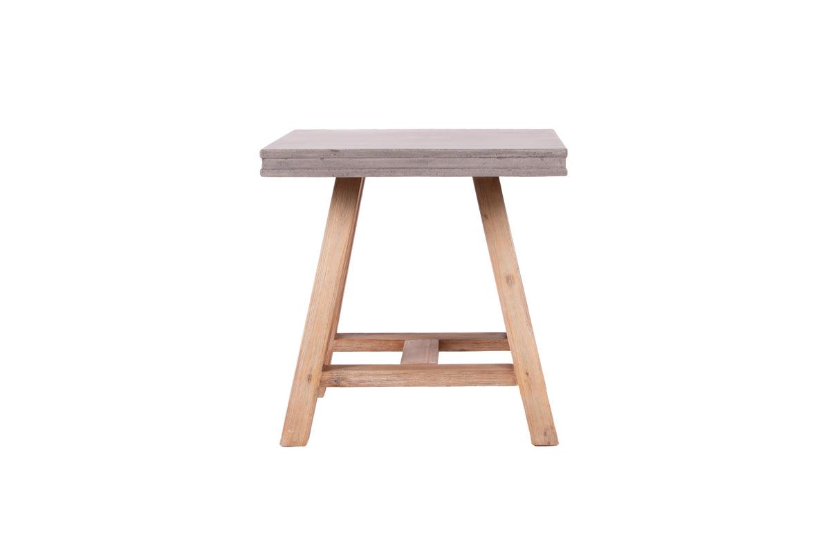 Civic Modern Concrete & Acacia End Table
