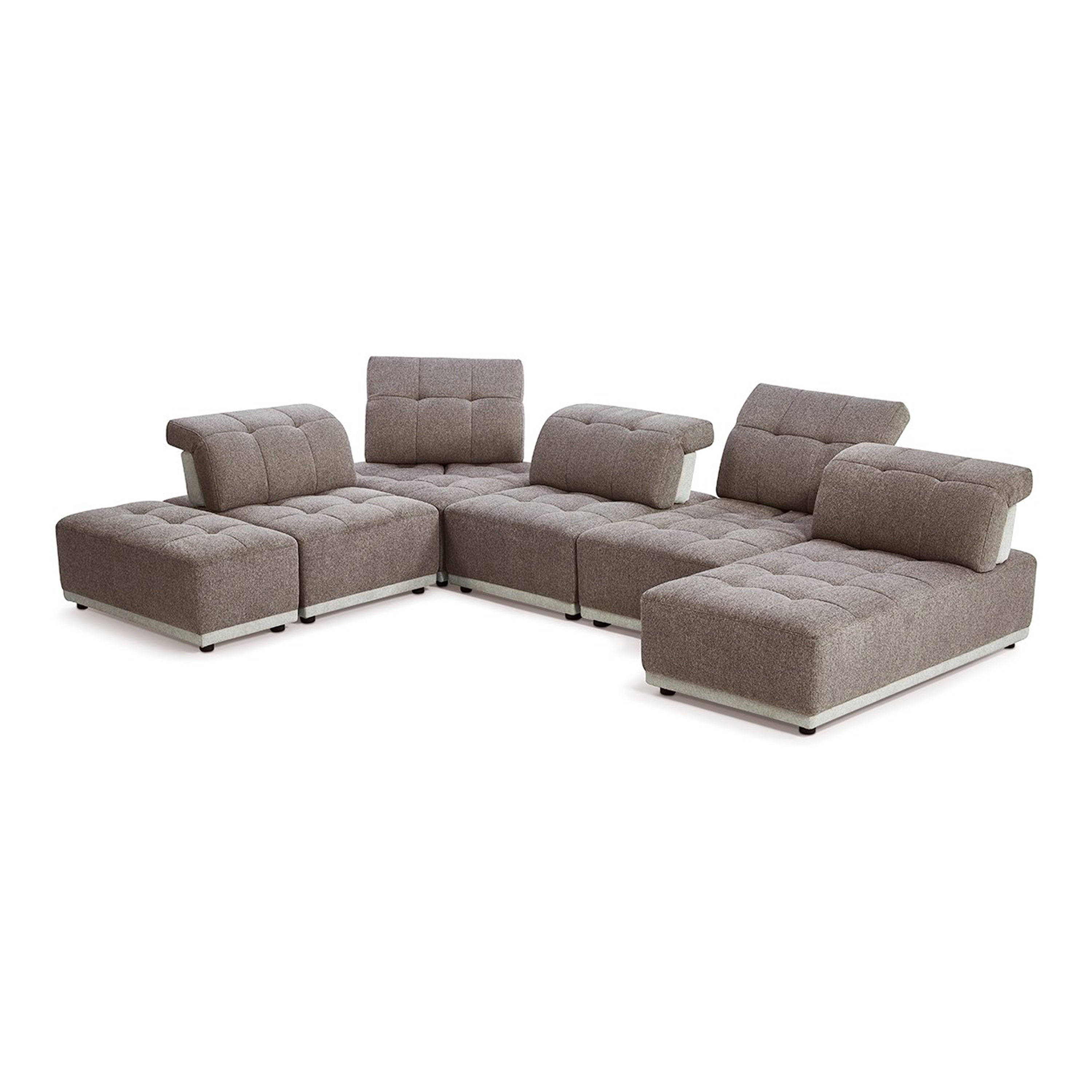 Ekron Modern Fabric Modular Sectional Sofa