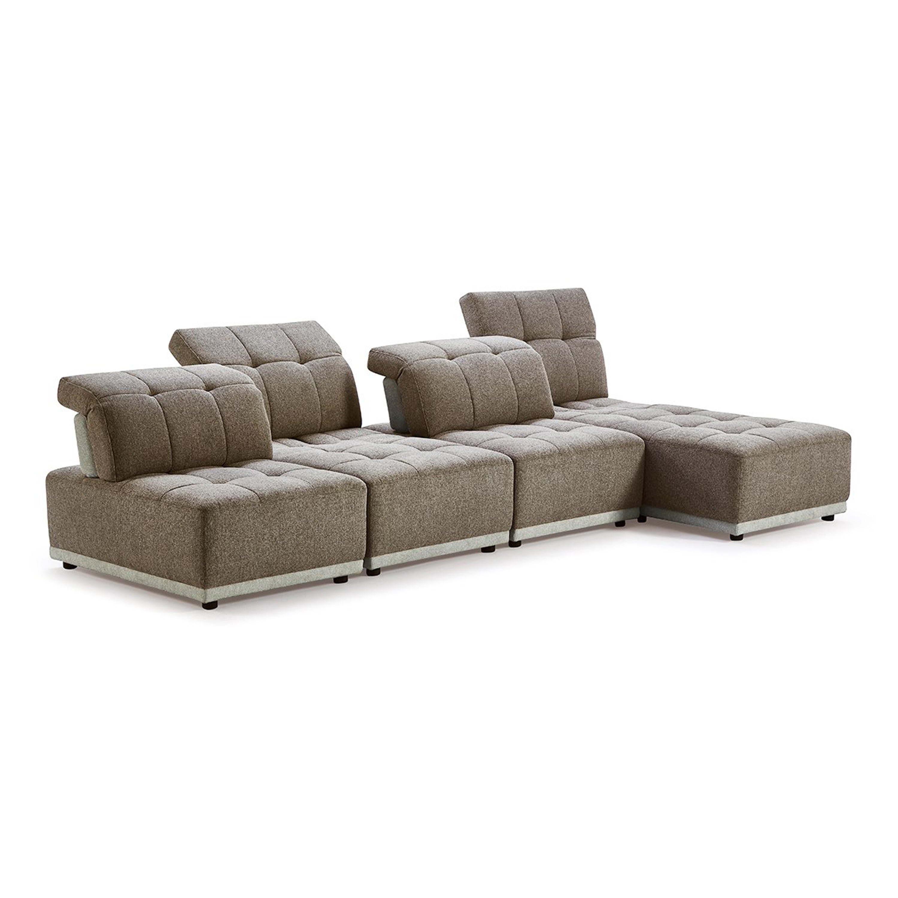 Ekron Modern Fabric Modular Sectional Sofa