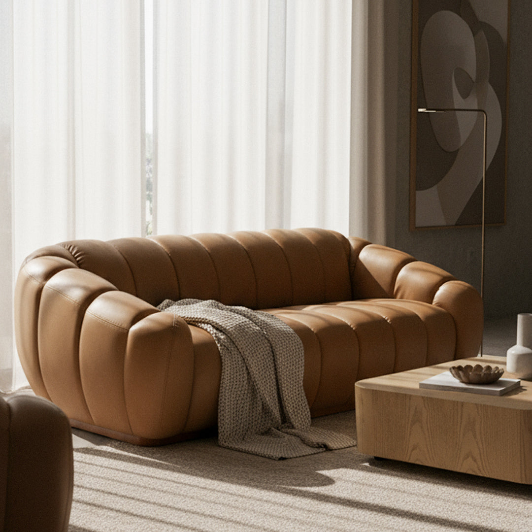 Ekwok Modern Leather Sofa