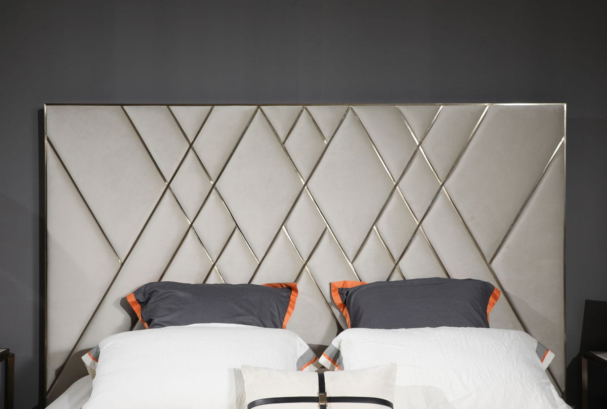 Eldora - Glam Velvet and Brushed Brass Bed