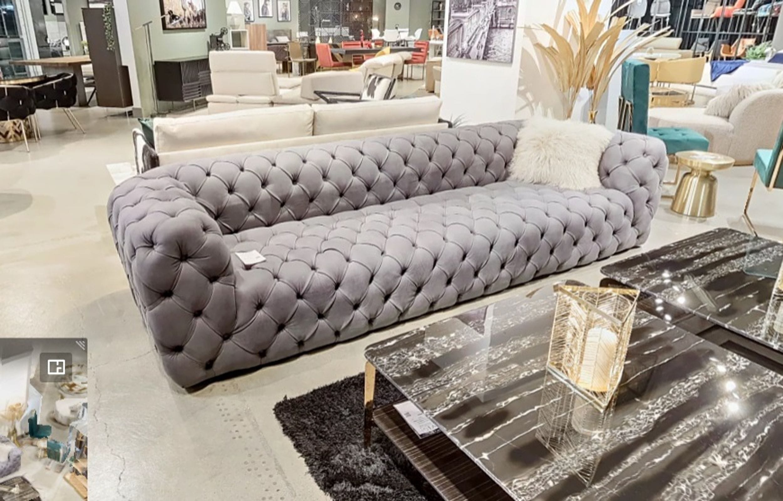 Ellington Italian Nubuck Leather 4 Seater Sofa