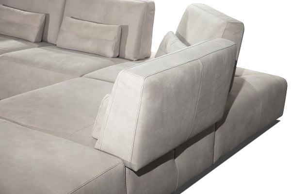 Hollywood Italian Leather LAF Chaise Sectional Sofa