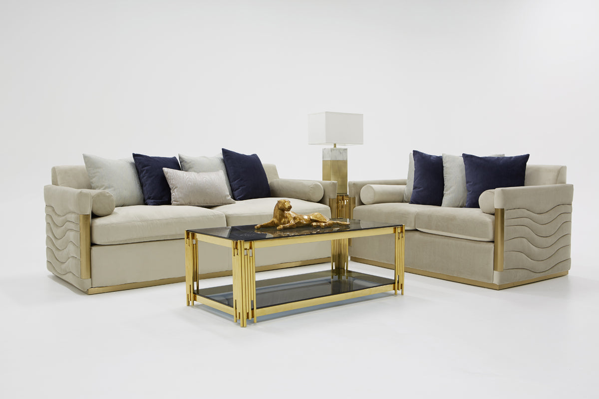 Tenaya Modern Fabric Loveseat Sofa