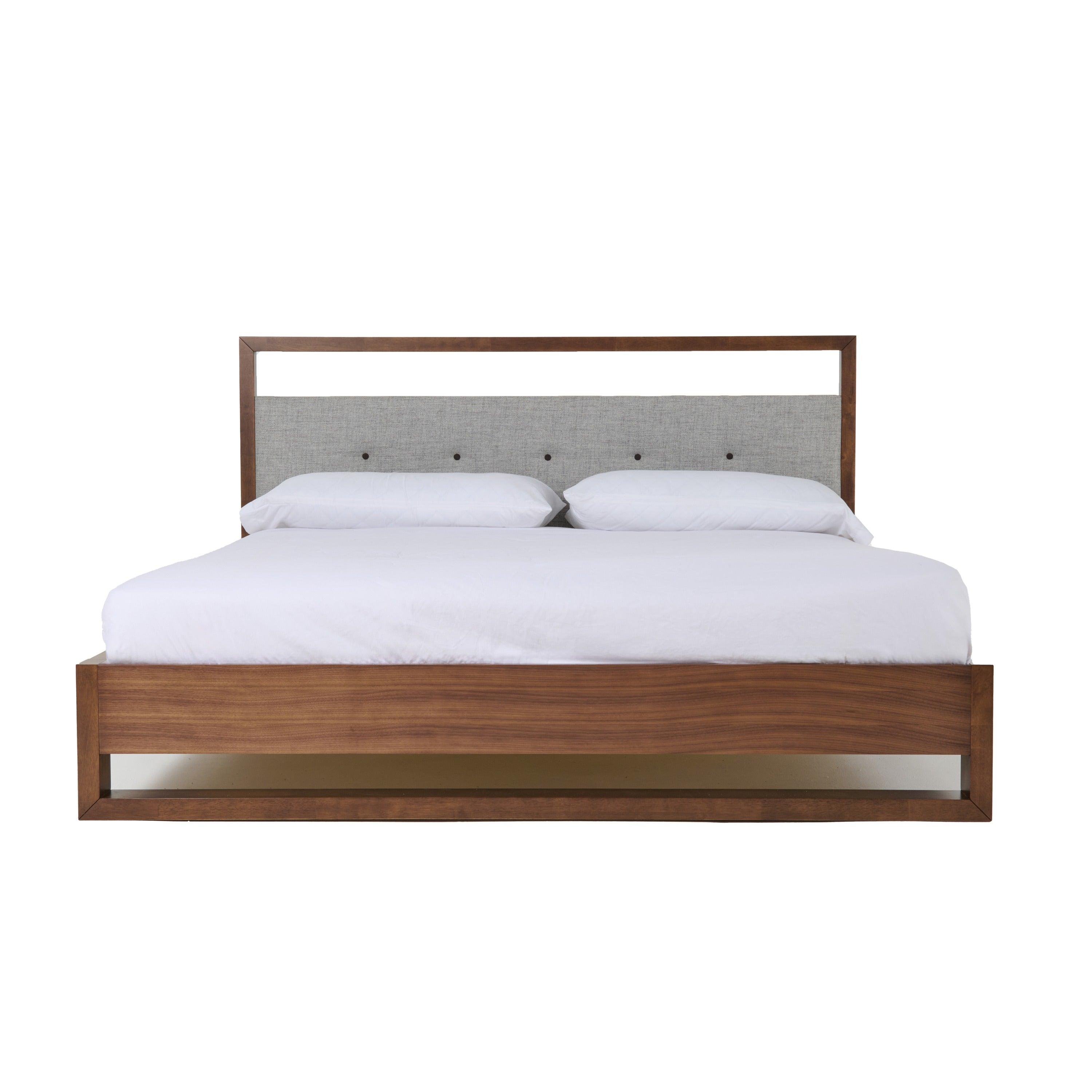 Falcor Modern Fabric & Veneer Bed