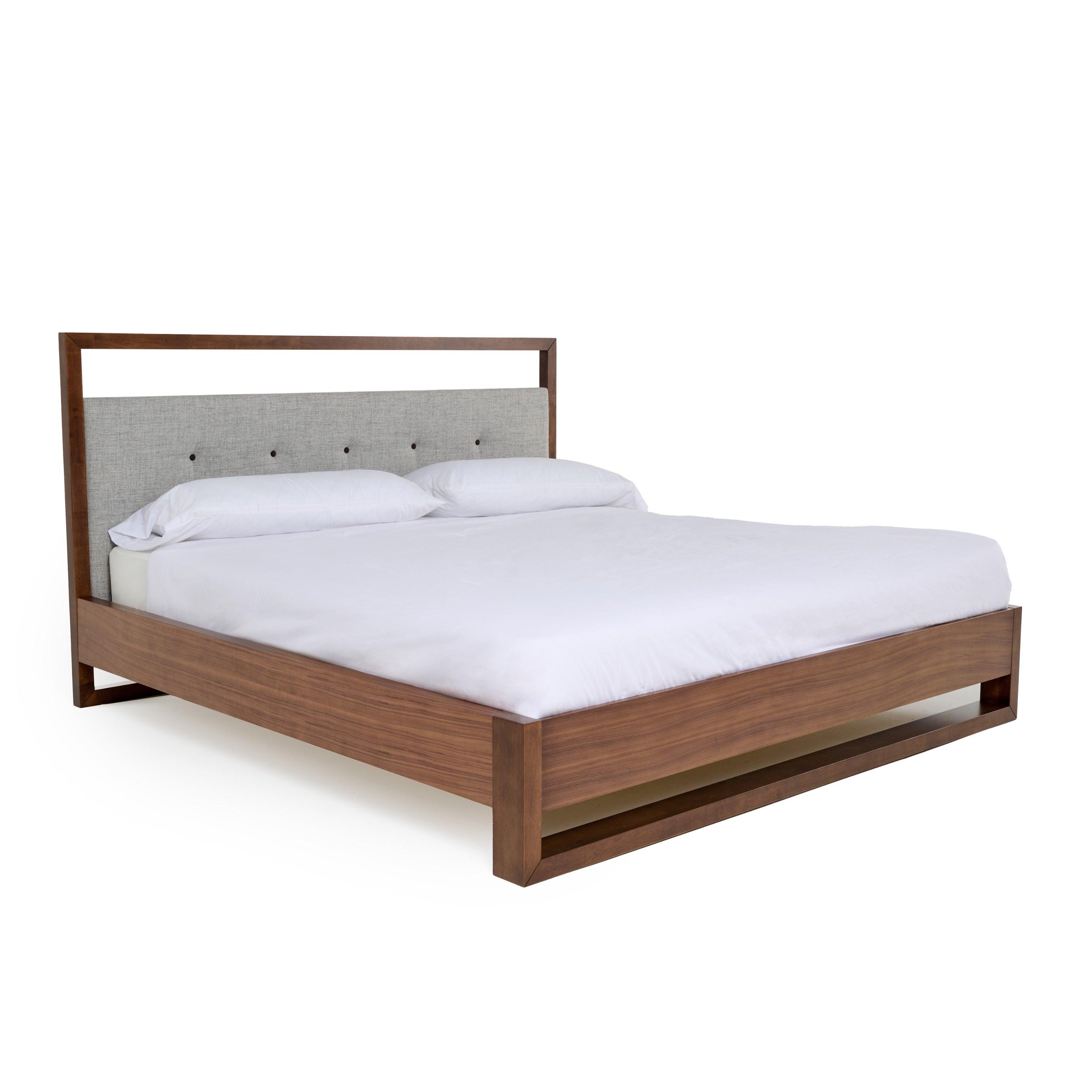 Falcor Modern Fabric & Veneer Bed