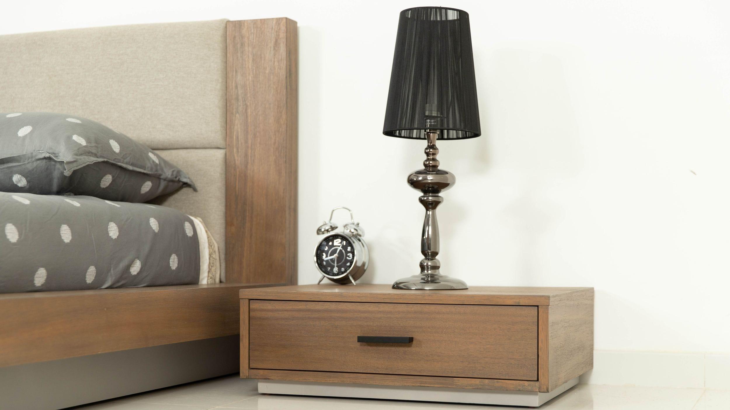 Fantasia Contemporary Bed with Two Nightstands