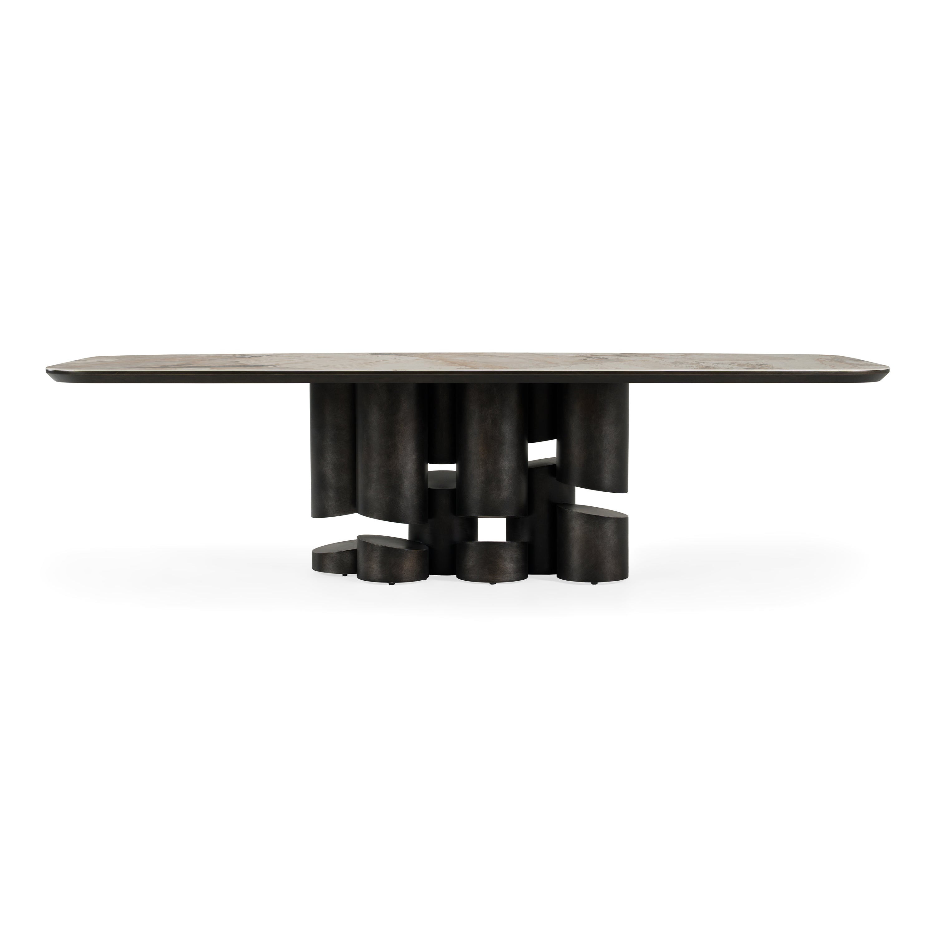 Finsbury Modern Ceramic and Oval Dining Table