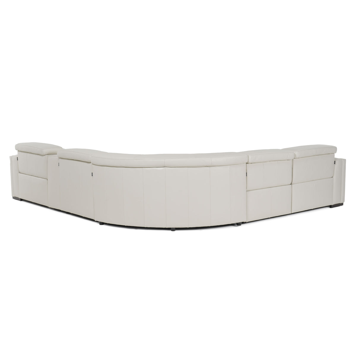 Frazier - Modern Leather Sectional Sofa with 3 Recliners and Console