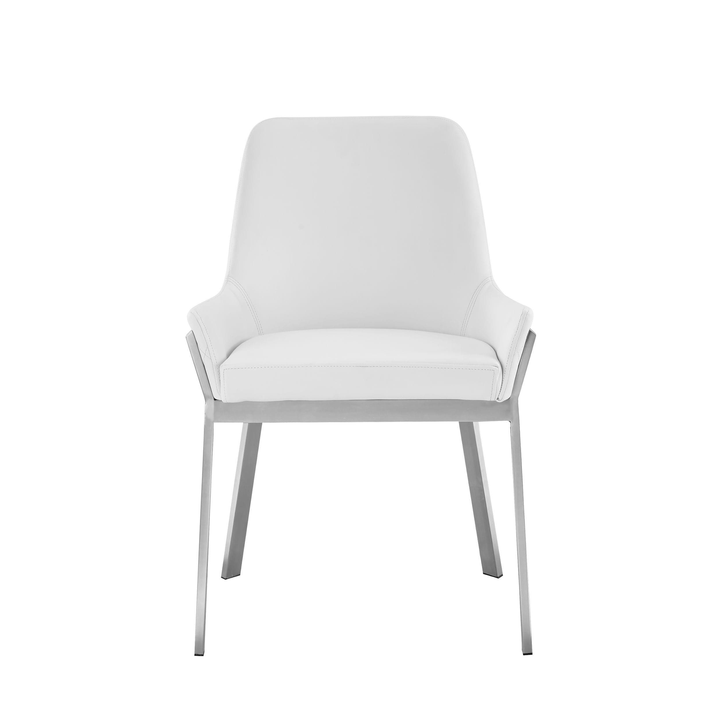 Modrest Ganon Modern Brushed Stainless Steel Dining Chair