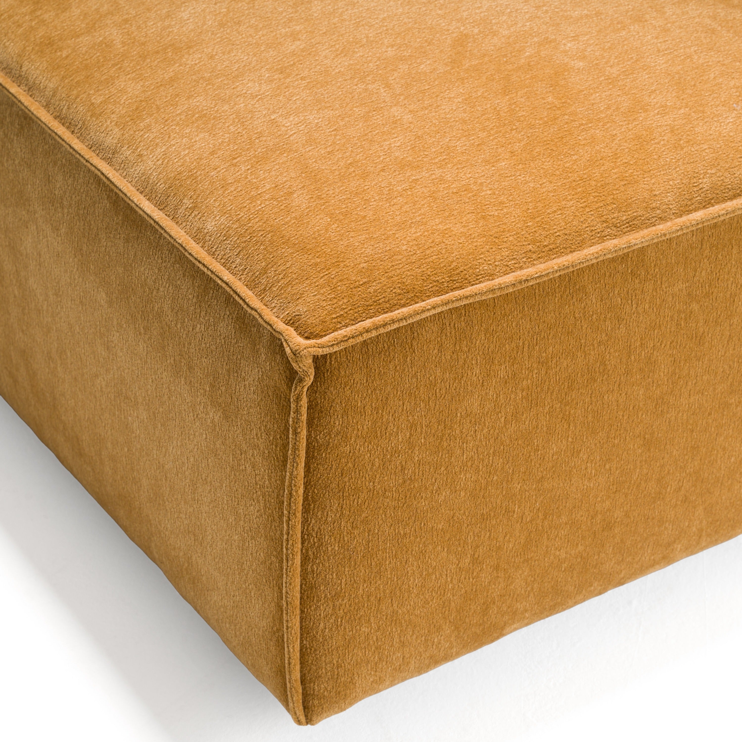 Gene Modern Ochre Fabric Modular Corner Sectional Seat
