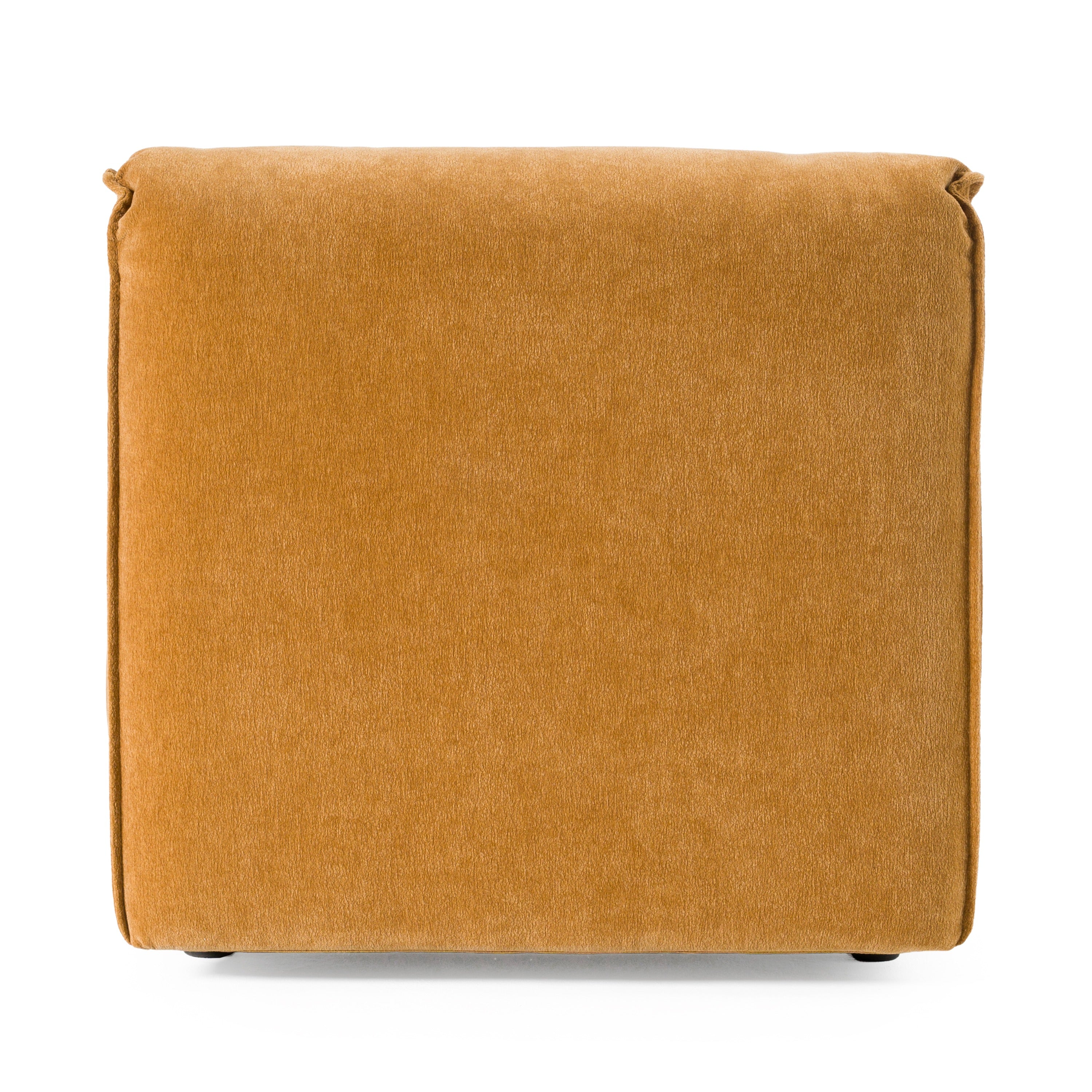 Gene Modern Ochre Fabric Modular Armless Sectional Seat