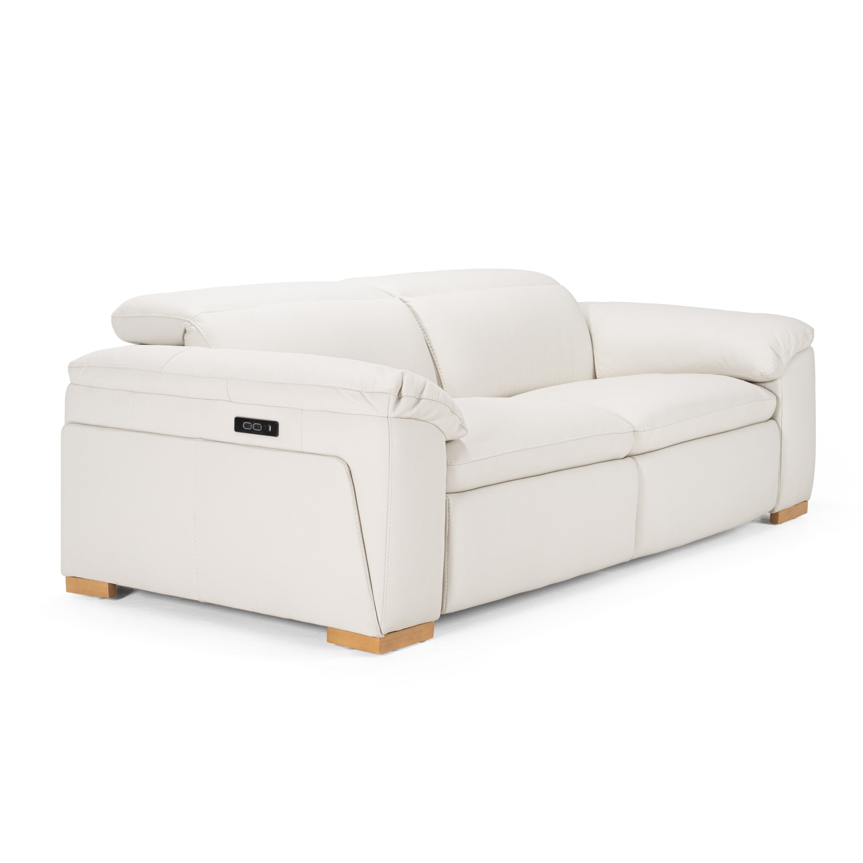 Gregory Modern Leather Sofa w/ 2 Recliners